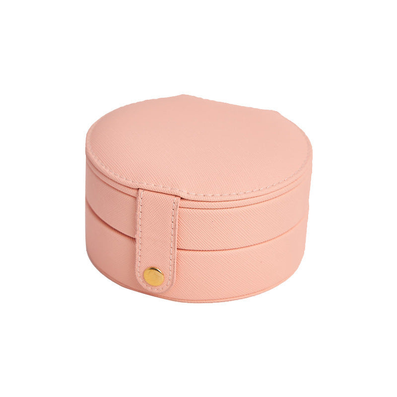 Circular Travel Jewelry Case in Pink-Home & Decor-Modish Lily, Tecumseh Michigan