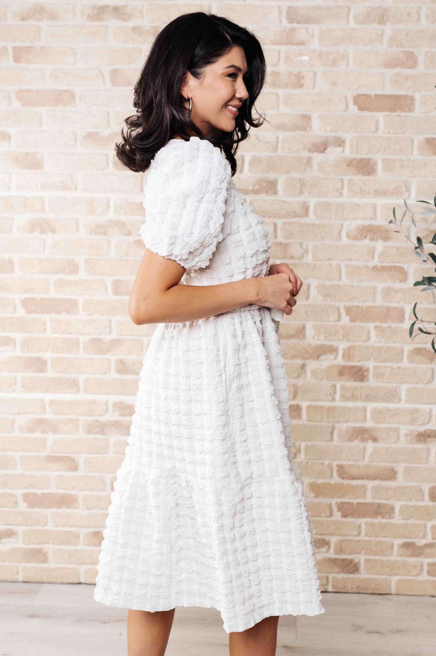 On Cloud Nine Bubble Midi Dress-Dresses-Modish Lily, Tecumseh Michigan
