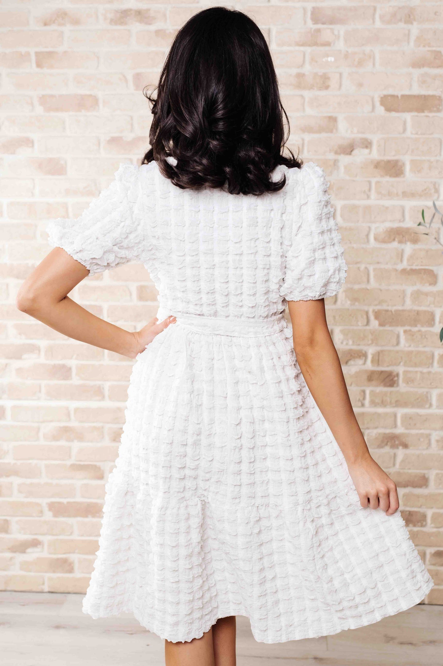 On Cloud Nine Bubble Midi Dress-Dresses-Modish Lily, Tecumseh Michigan