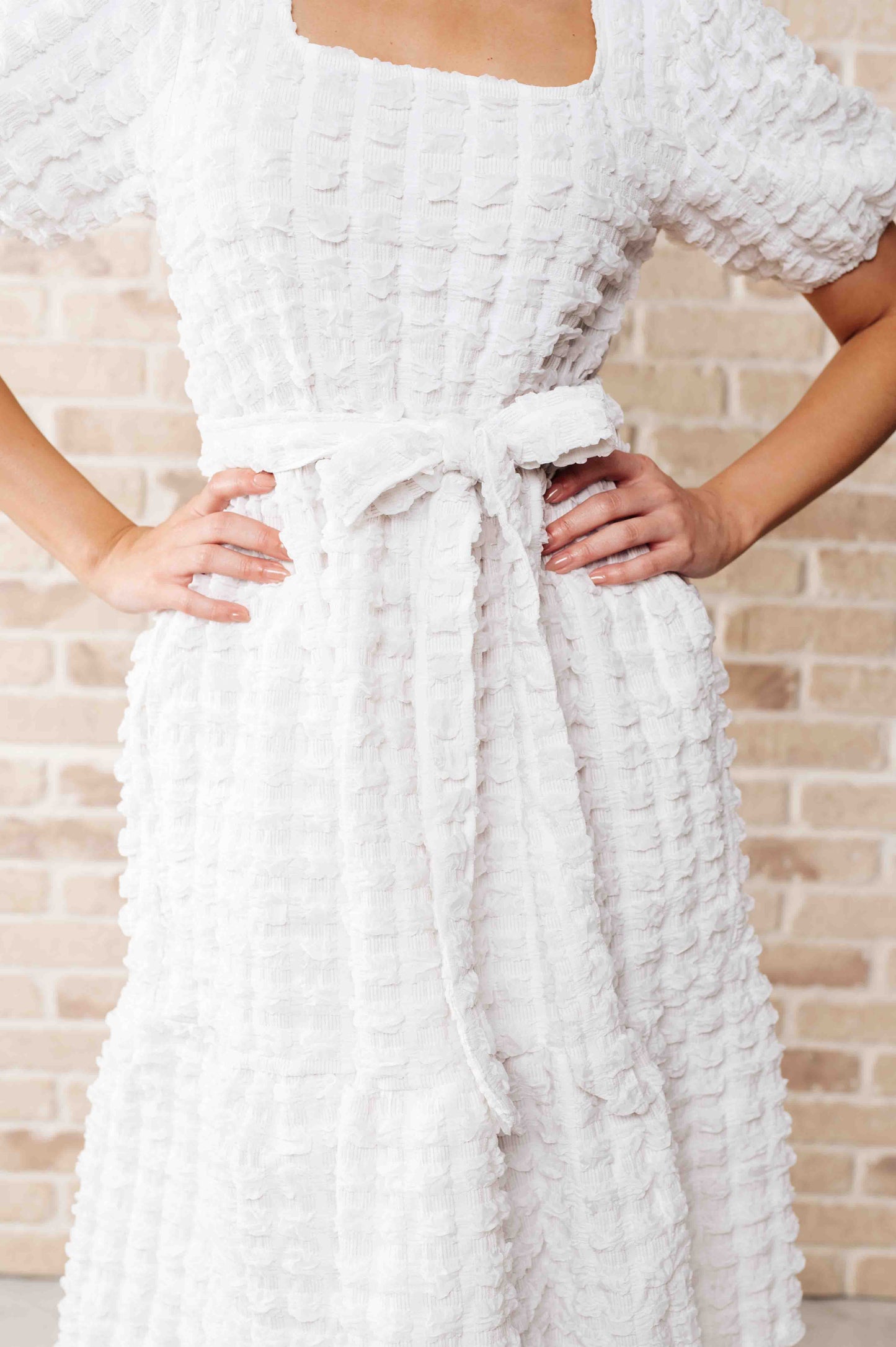 On Cloud Nine Bubble Midi Dress-Dresses-Modish Lily, Tecumseh Michigan