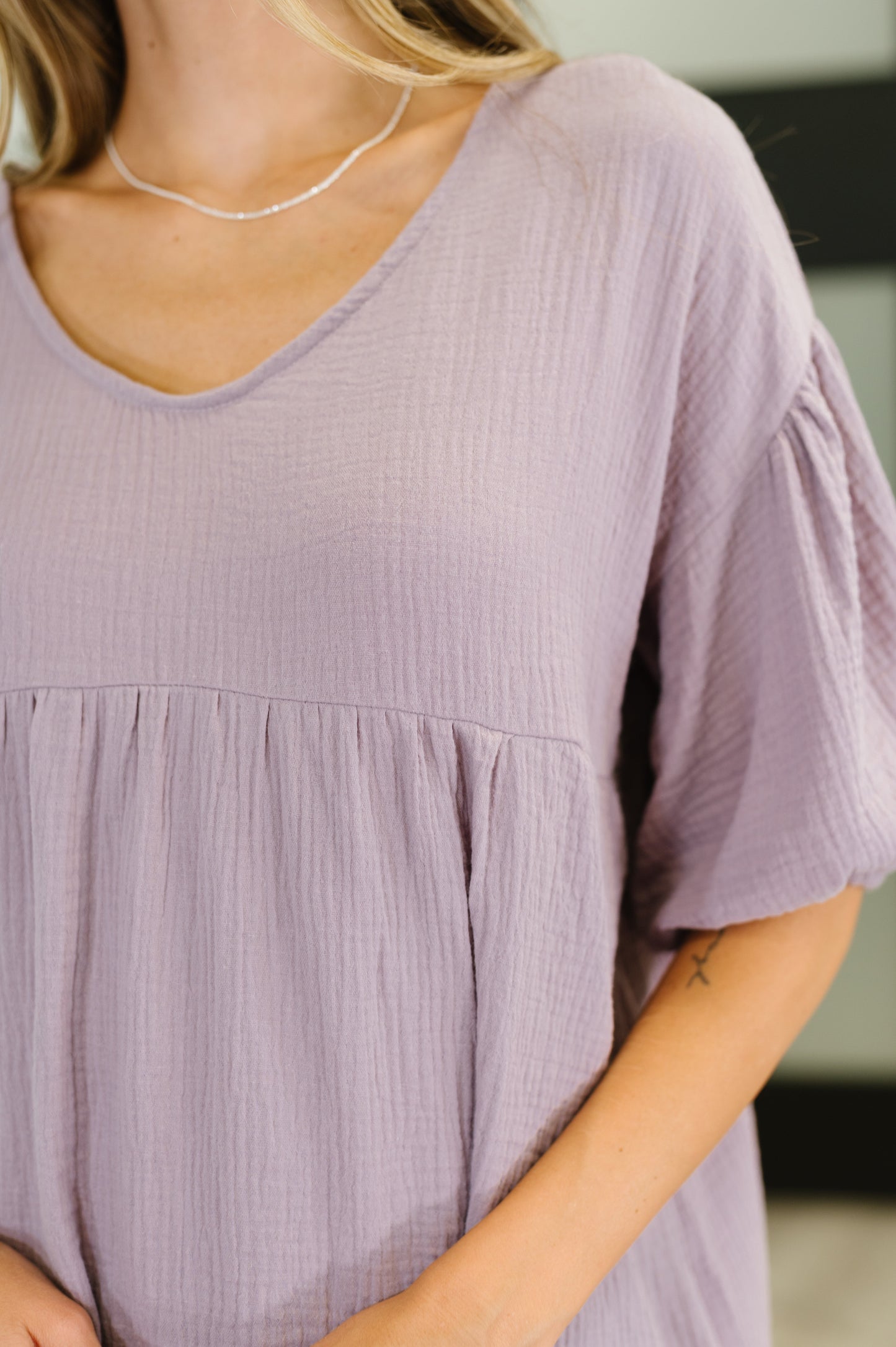 Pleasantly Perfect Bubble Sleeve Peasant Blouse-Blouses-Modish Lily, Tecumseh Michigan