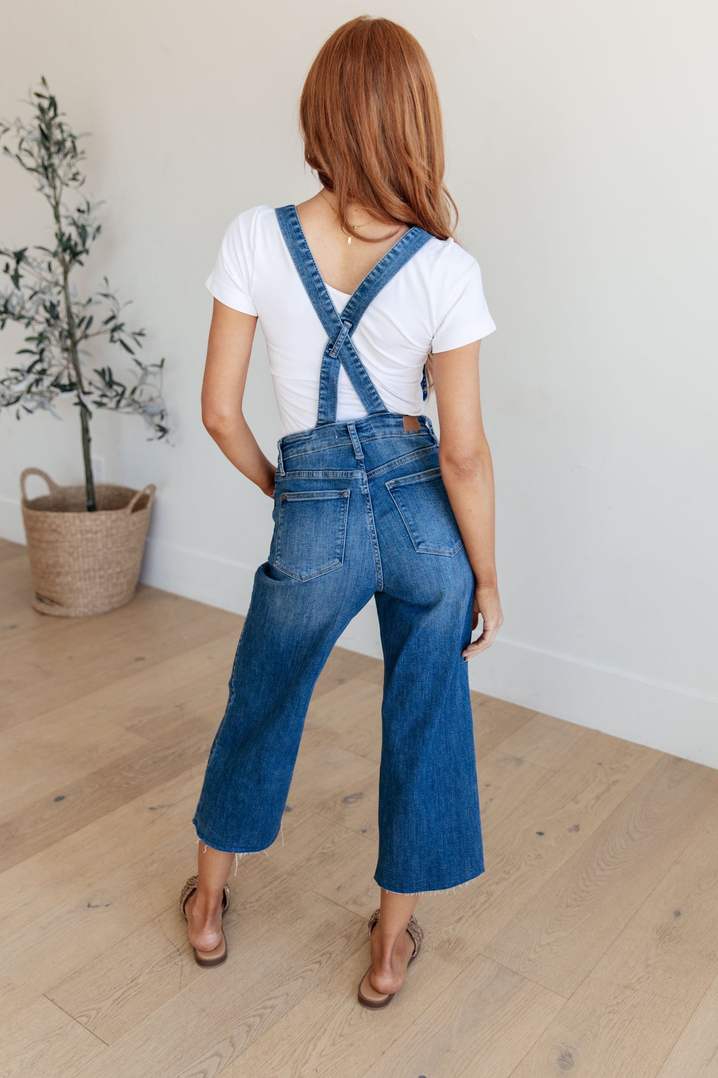 Priscilla High Rise Crop Wide Leg Denim Overalls-Womens-Modish Lily, Tecumseh Michigan