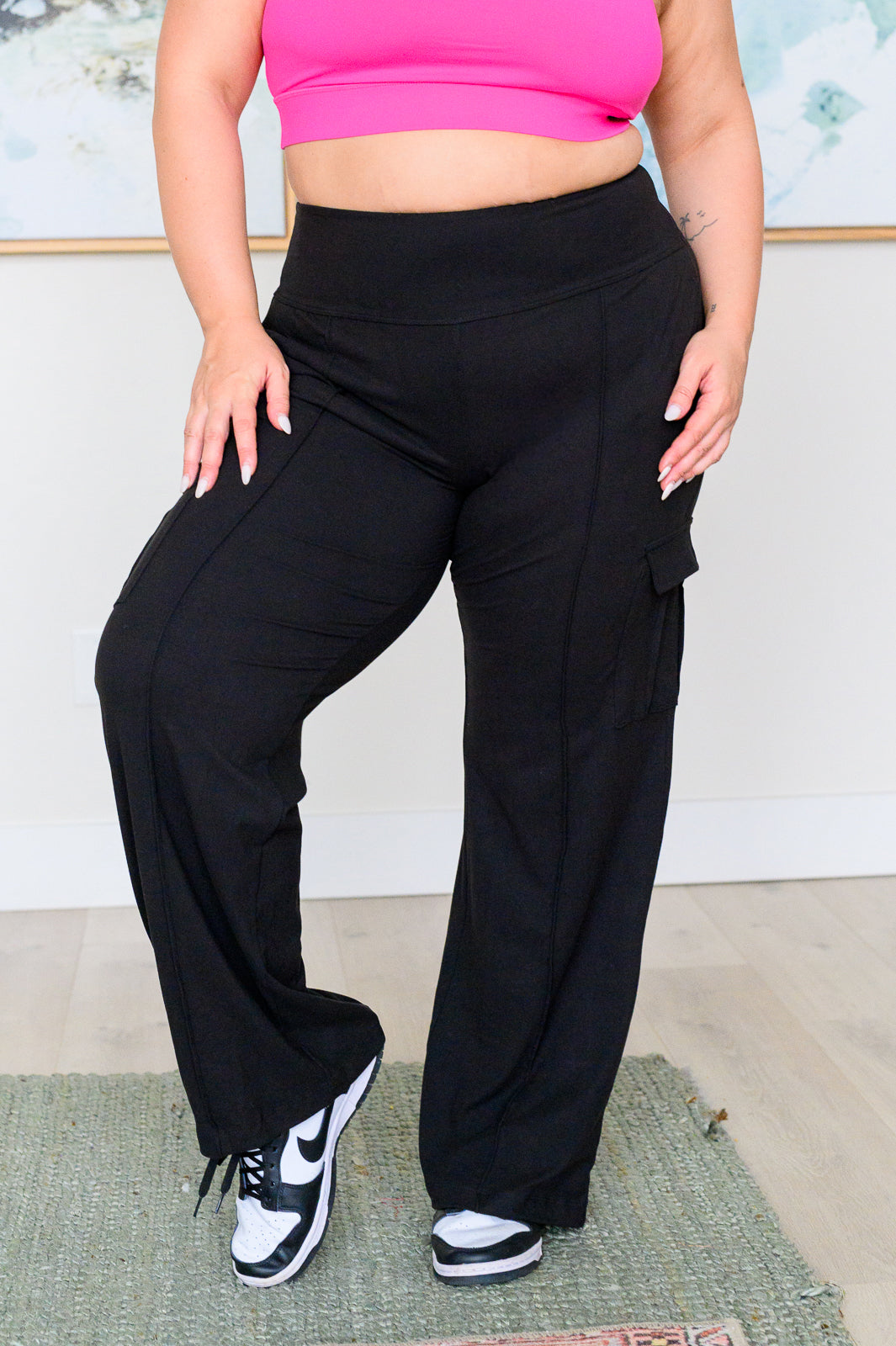 Race to Relax Cargo Pants in Black-Athleisure-Modish Lily, Tecumseh Michigan