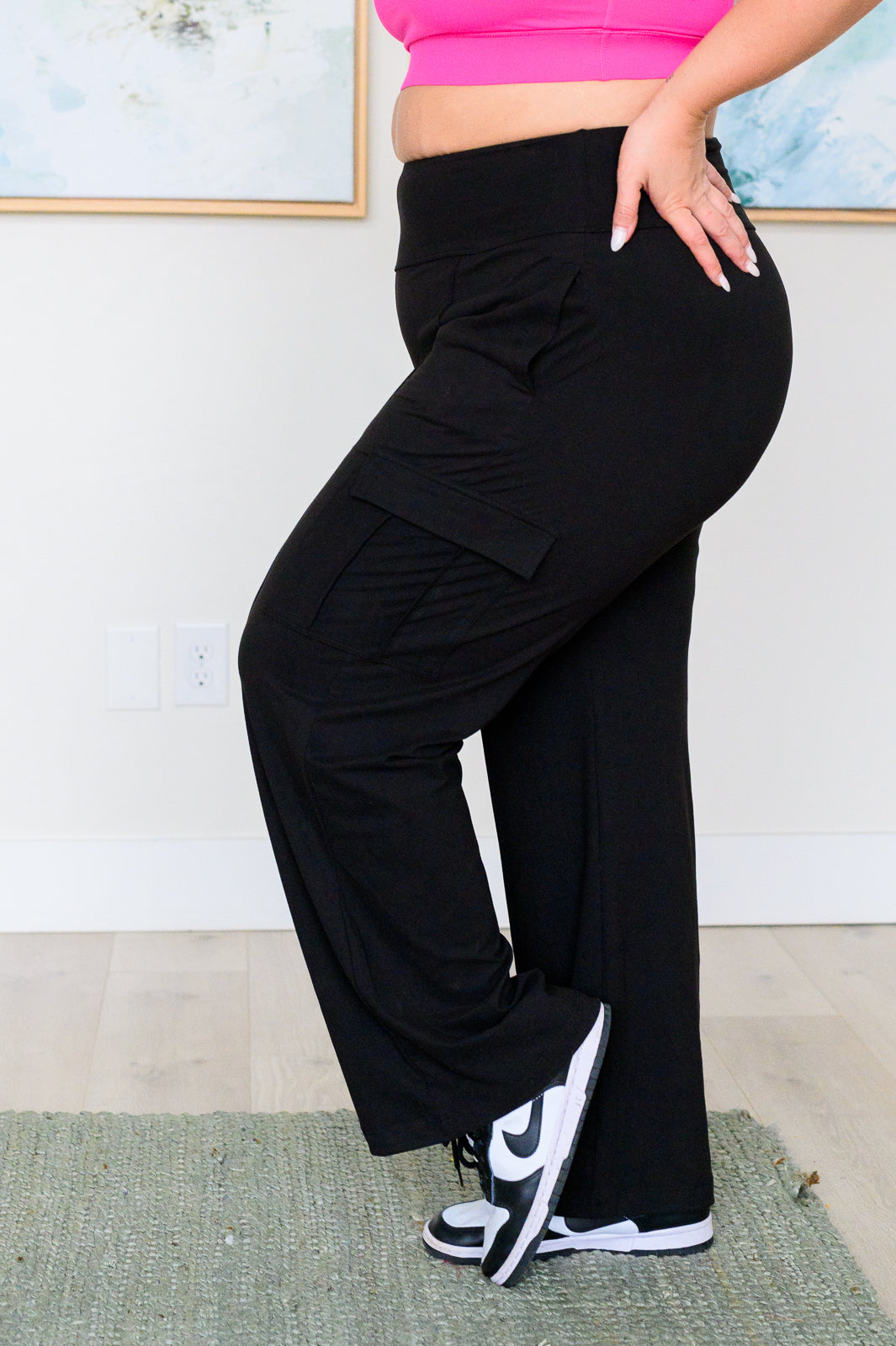 Race to Relax Cargo Pants in Black-Athleisure-Modish Lily, Tecumseh Michigan
