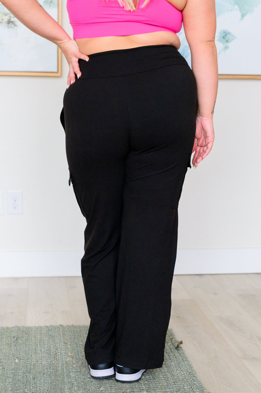 Race to Relax Cargo Pants in Black-Athleisure-Modish Lily, Tecumseh Michigan