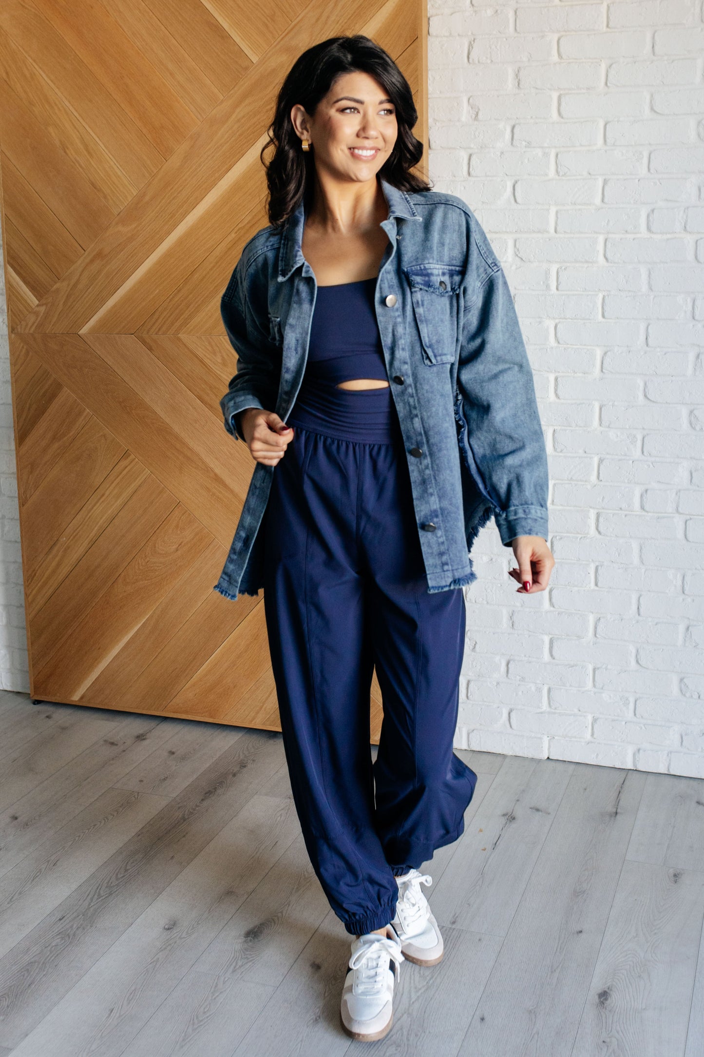 Raising Heart Rate Cut Out Jumpsuit in Navy-Athleisure-Modish Lily, Tecumseh Michigan