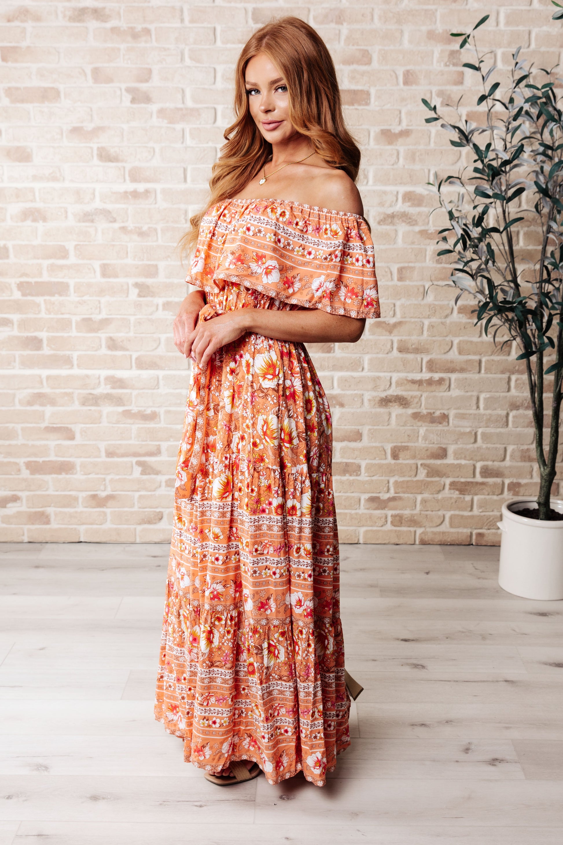 Say You Love Me Off Shoulder Dress-Dresses-Modish Lily, Tecumseh Michigan