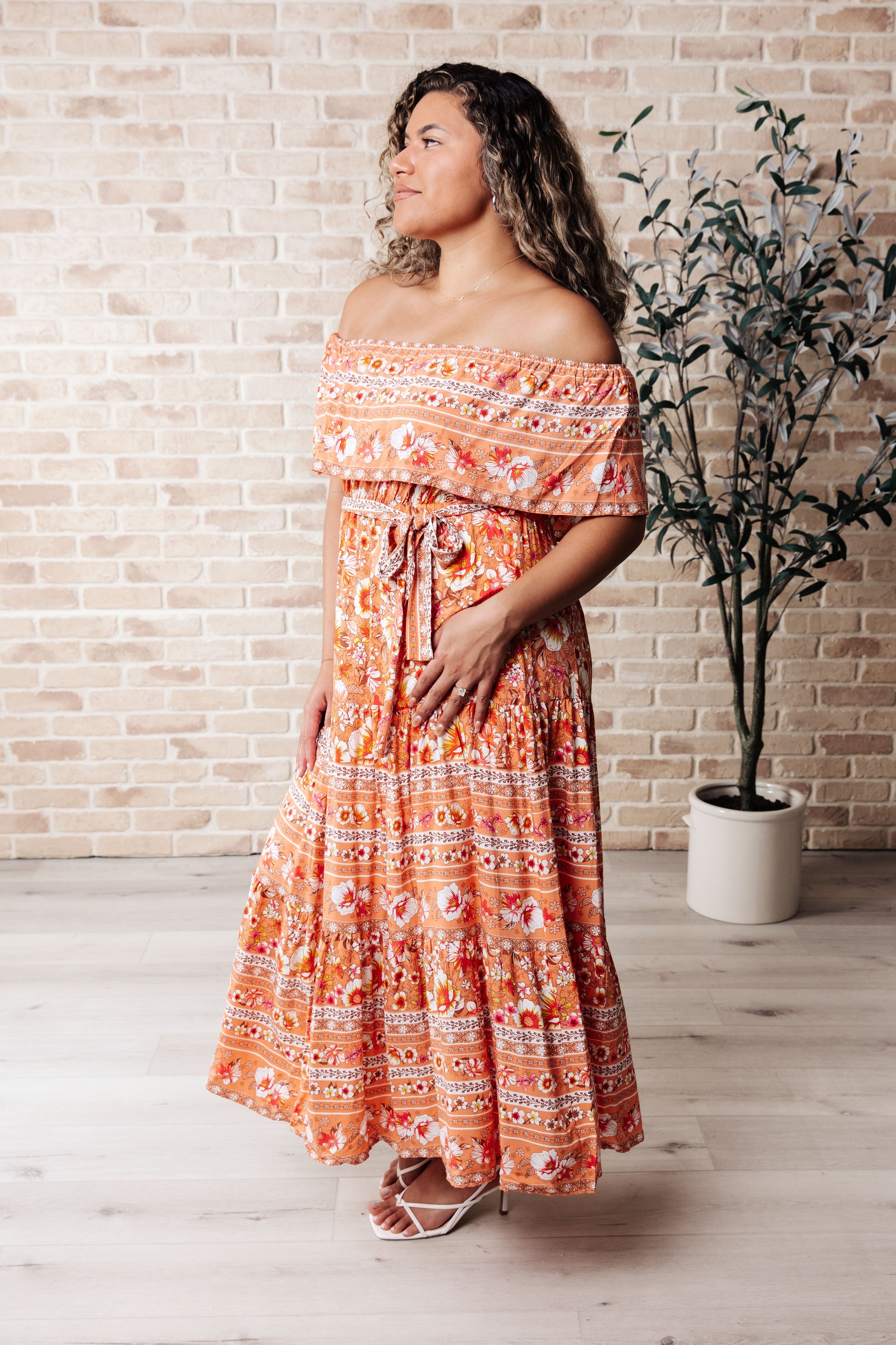 Say You Love Me Off Shoulder Dress-Dresses-Modish Lily, Tecumseh Michigan