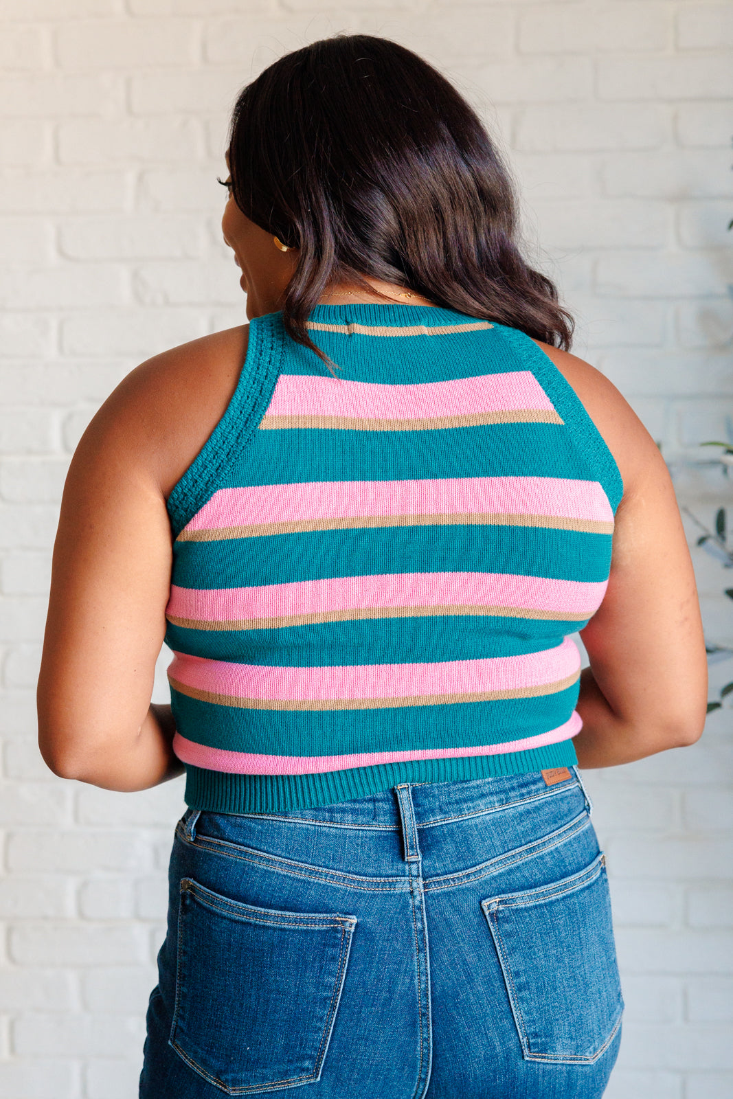Scholarly Pursuits Knit Striped Tank-Tops-Modish Lily, Tecumseh Michigan