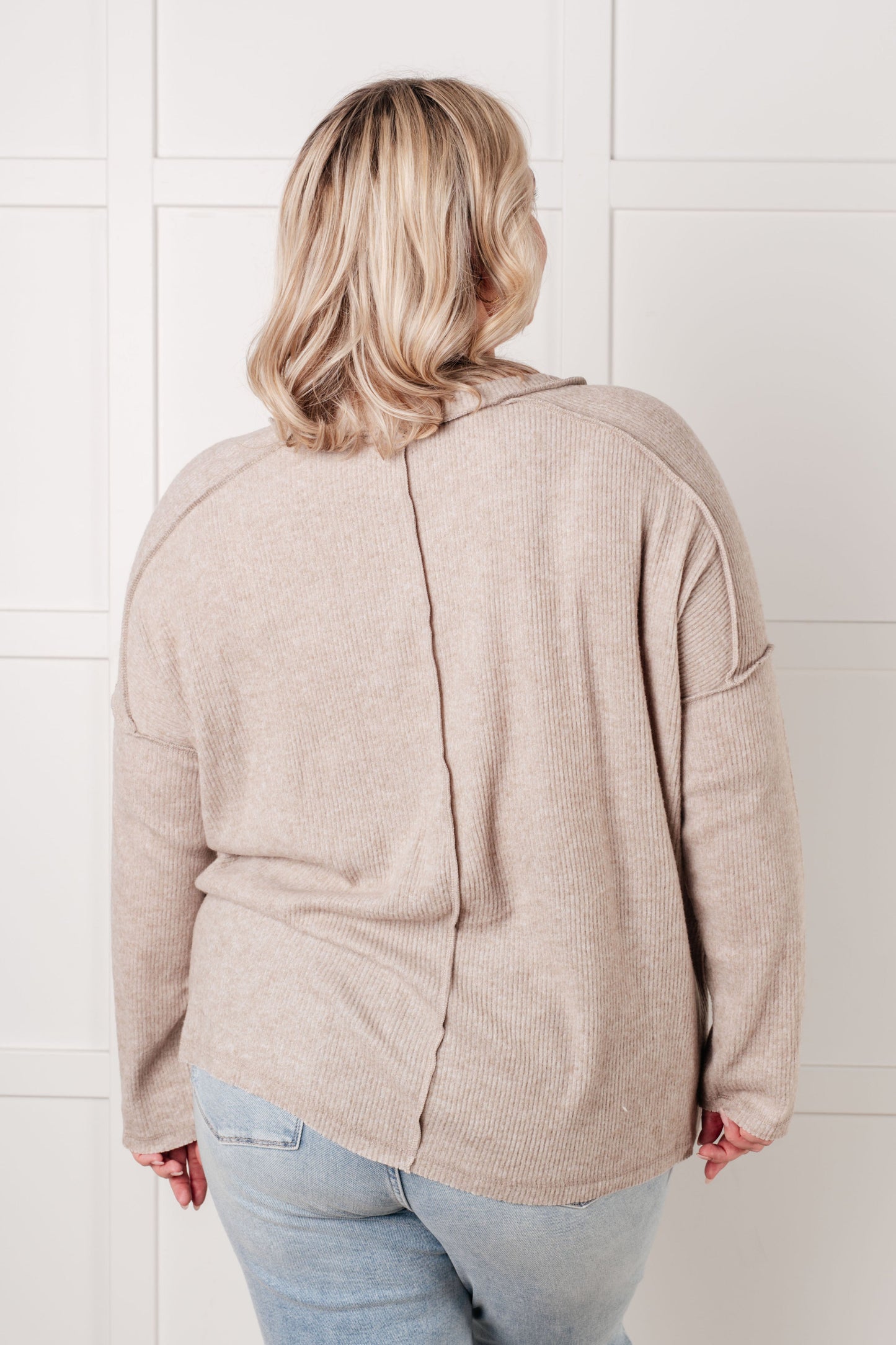 Simply Basic Ribbed Hacci Sweater in H Mocha-Tops-Modish Lily, Tecumseh Michigan