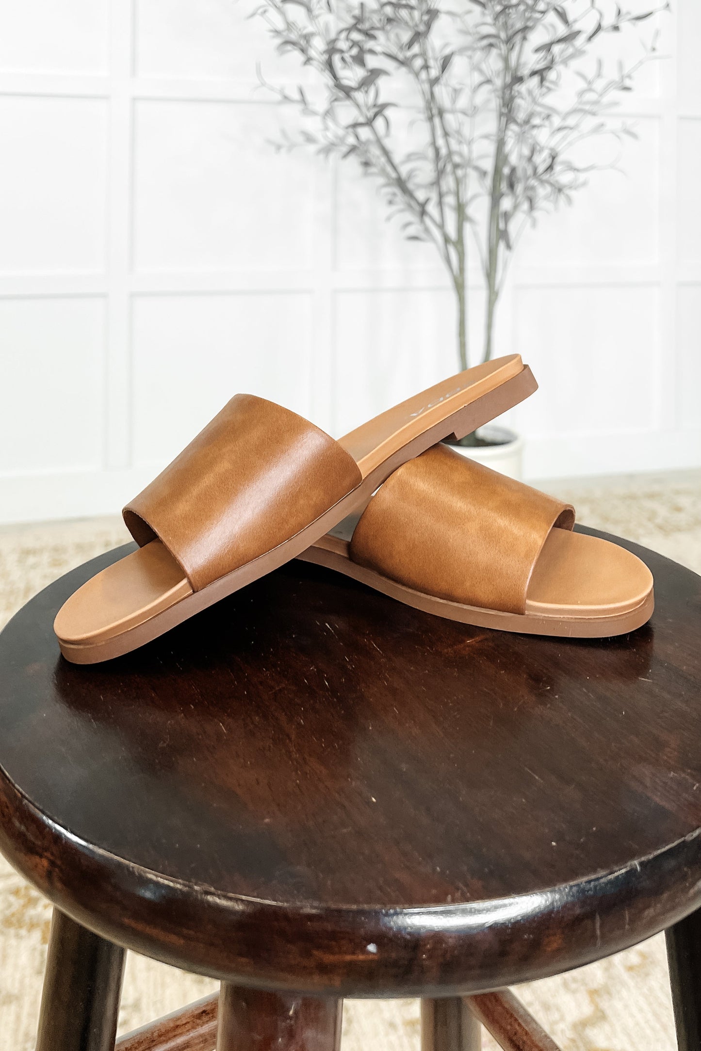 Sole Mate Slip on Sandals in Tan-Womens-Modish Lily, Tecumseh Michigan