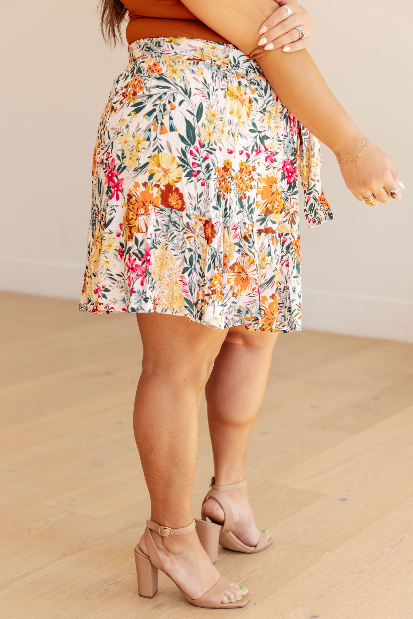Spring Fields Floral Skirt-Womens-Modish Lily, Tecumseh Michigan