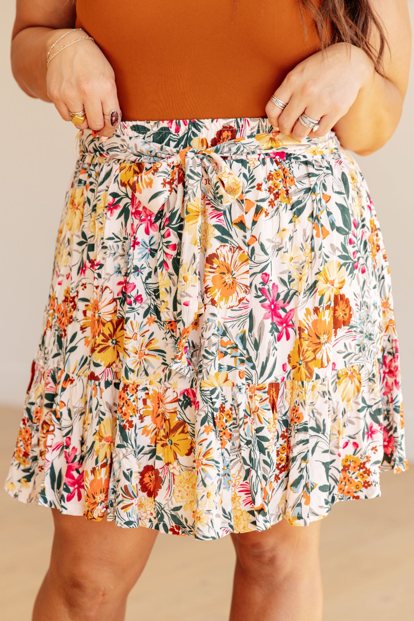 Spring Fields Floral Skirt-Womens-Modish Lily, Tecumseh Michigan