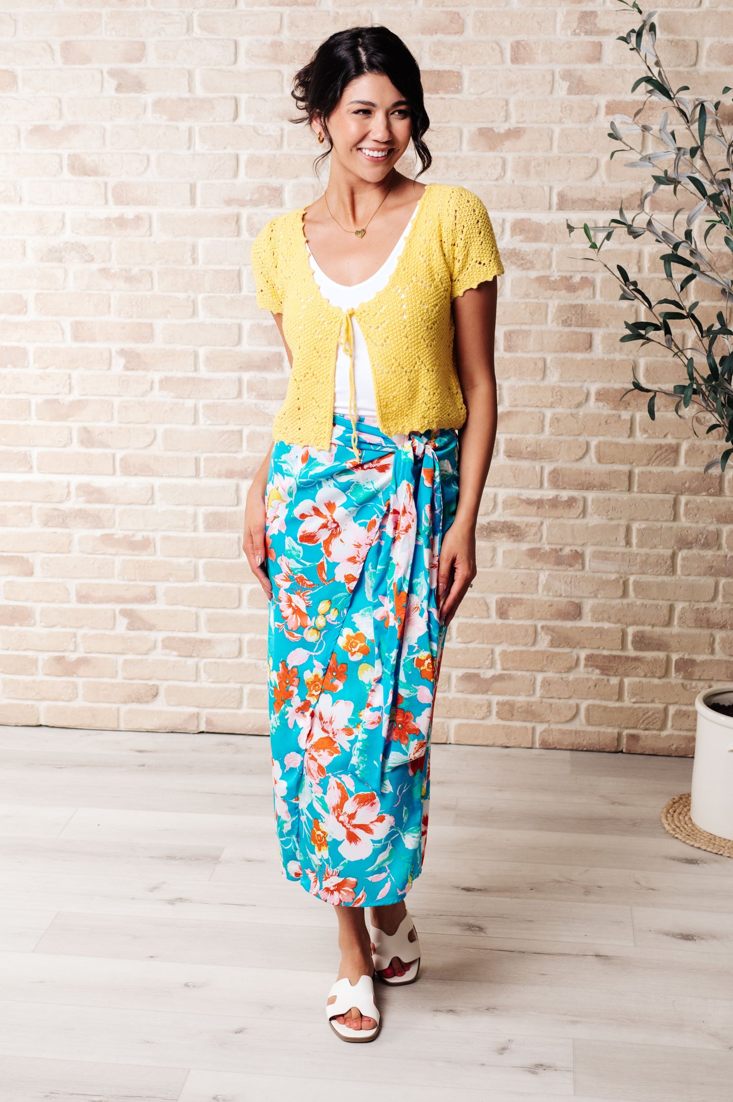 Take Me Outside Wrap Around Skirt in Blue-Skirts-Modish Lily, Tecumseh Michigan
