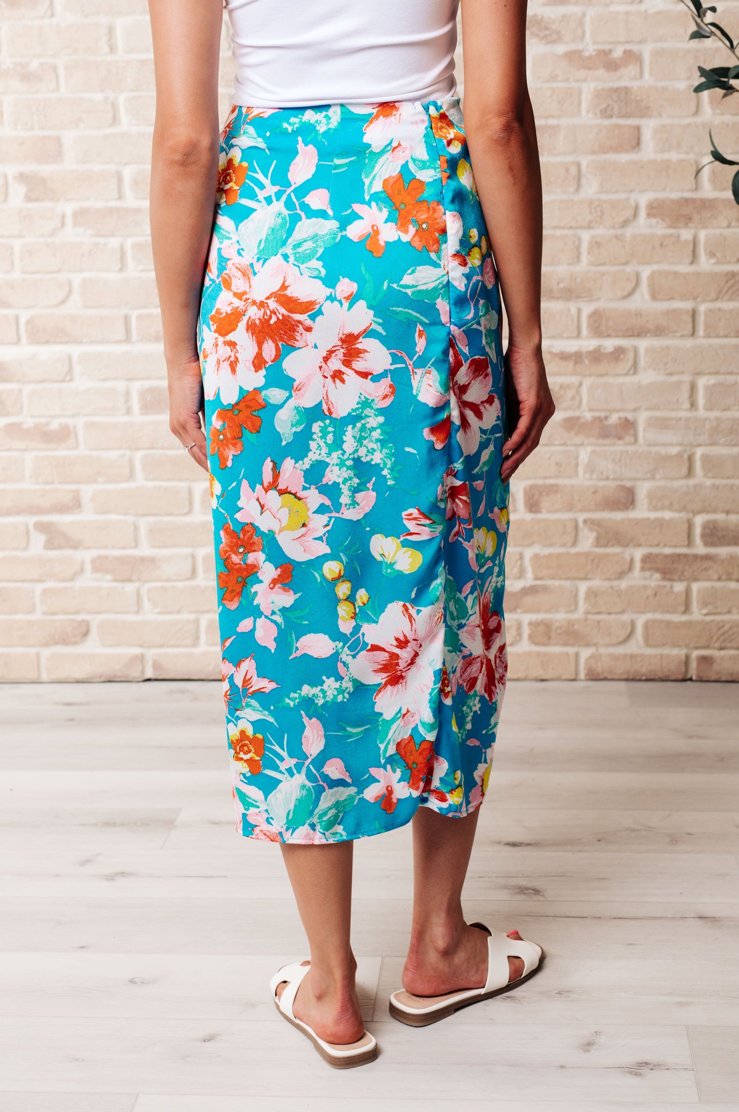 Take Me Outside Wrap Around Skirt in Blue-Skirts-Modish Lily, Tecumseh Michigan