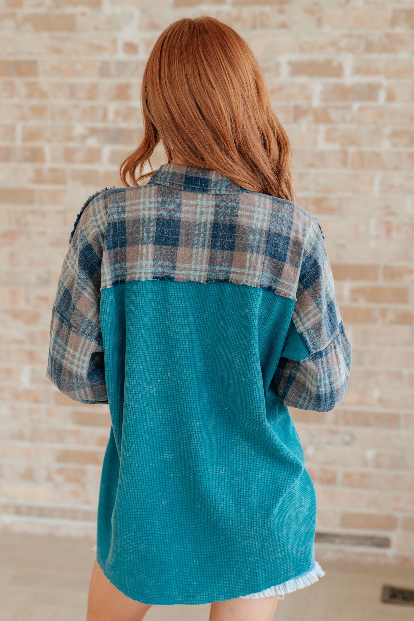 Tied for Time Thermal Plaid Button Up-Womens-Modish Lily, Tecumseh Michigan