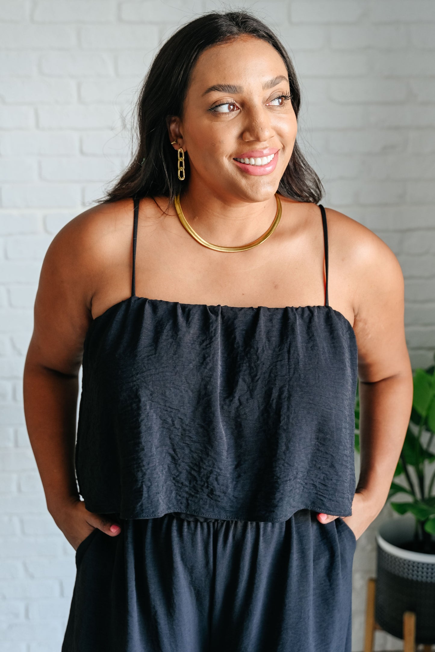 When All is Said and Done Spaghetti Strap Jumpsuit-Jumpsuits & Rompers-Modish Lily, Tecumseh Michigan