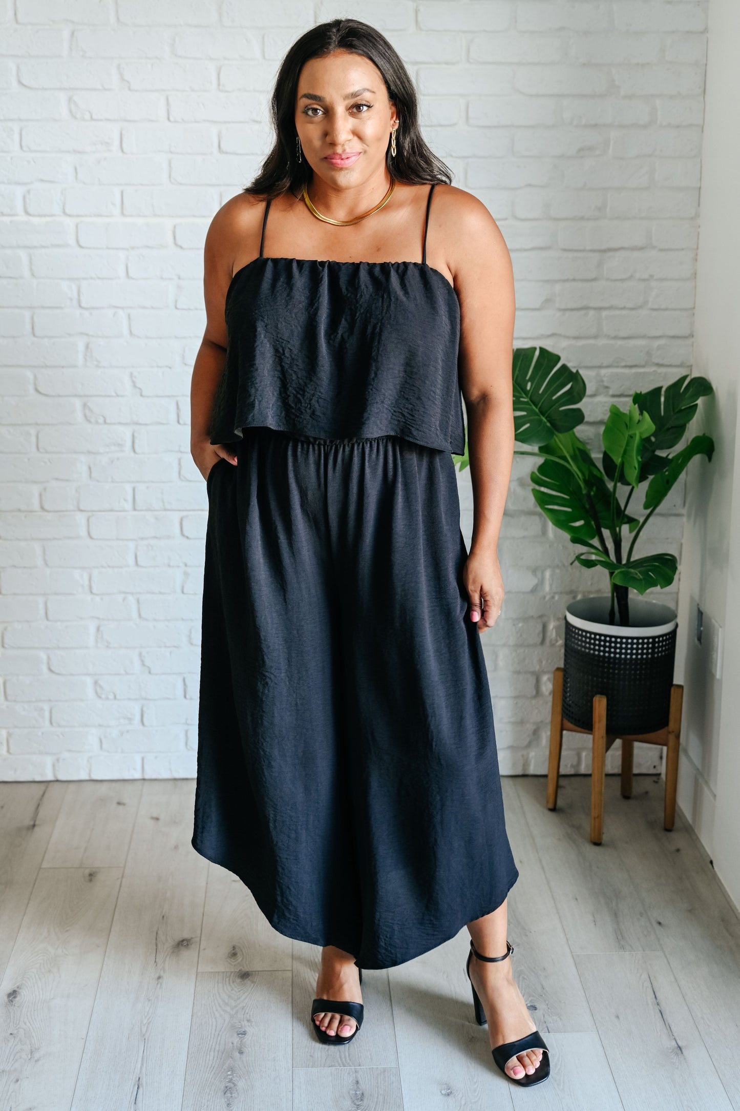 When All is Said and Done Spaghetti Strap Jumpsuit-Jumpsuits & Rompers-Modish Lily, Tecumseh Michigan