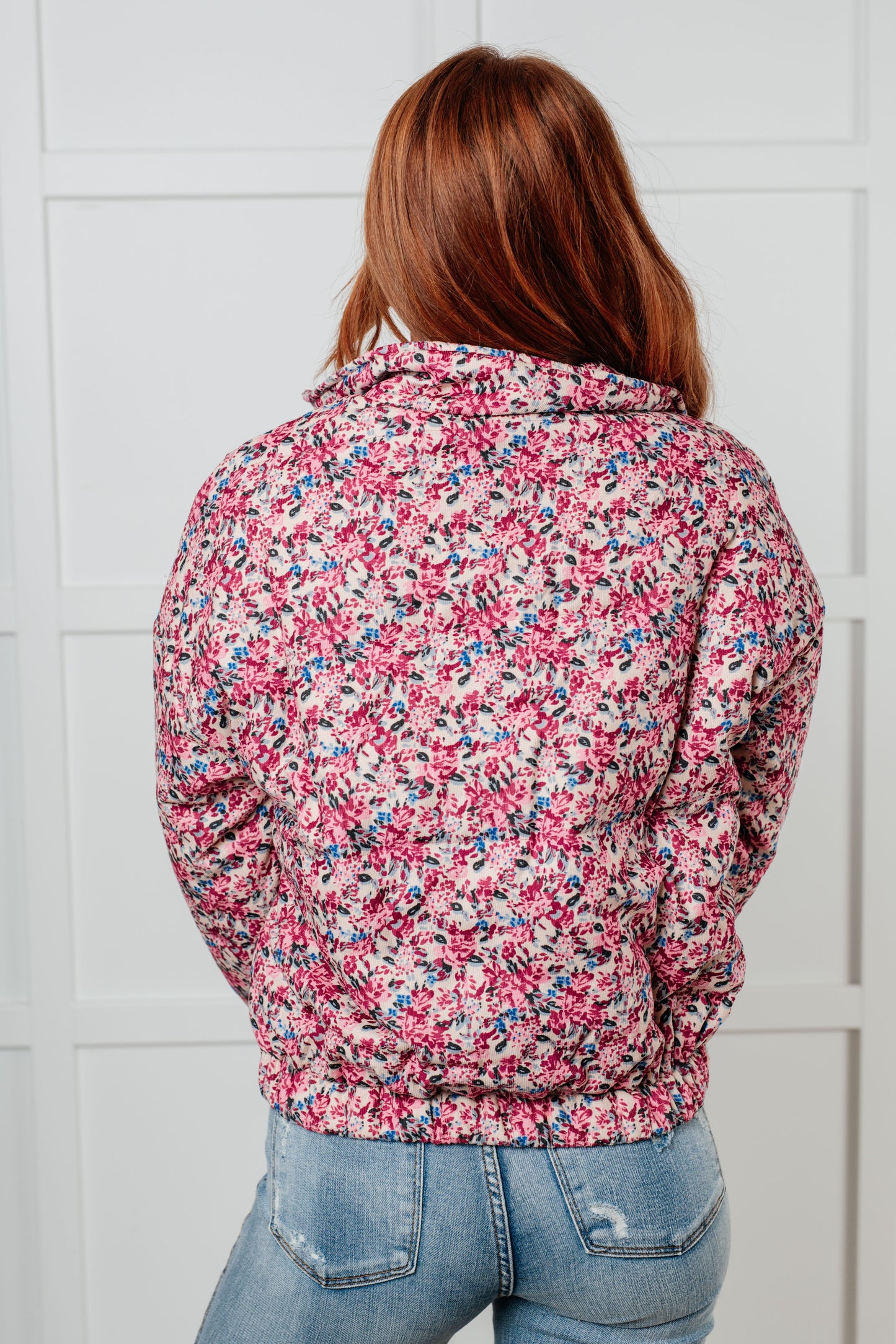 Wish Me Well Floral Printed Puffer Jacket in Cream Multi-Layers-Modish Lily, Tecumseh Michigan
