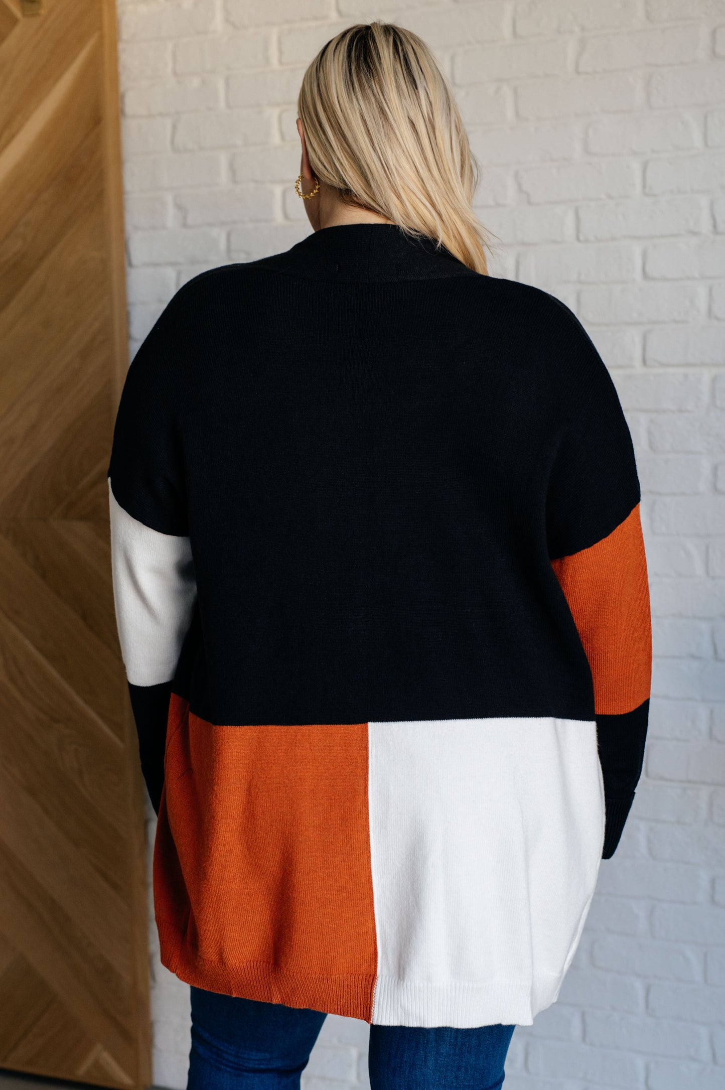 Writer's Block Color Block Open Front Cardigan-Layers-Modish Lily, Tecumseh Michigan