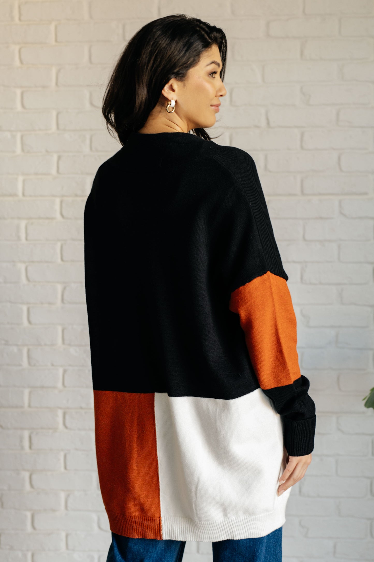 Writer's Block Color Block Open Front Cardigan-Layers-Modish Lily, Tecumseh Michigan