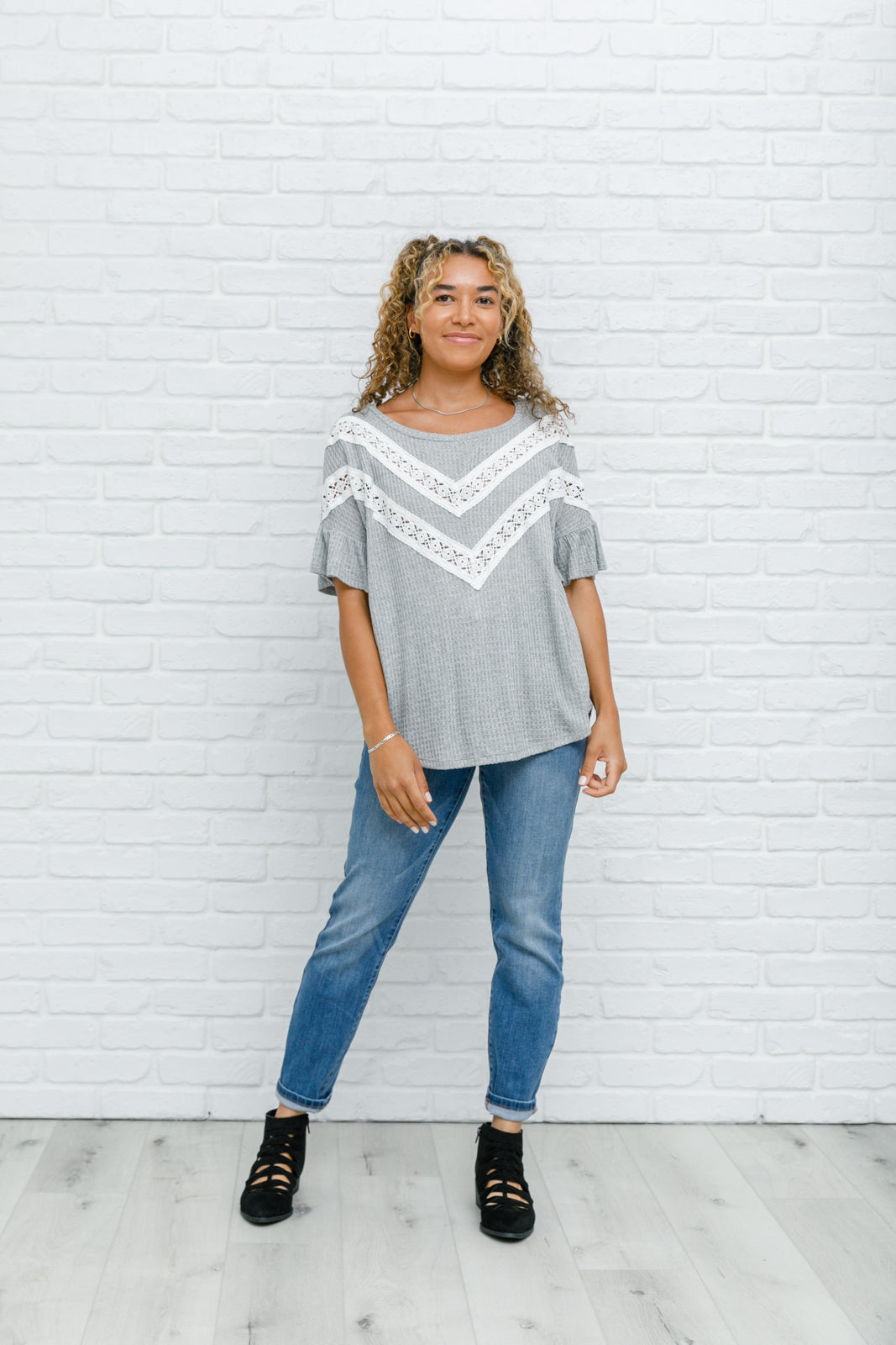 Break Away Top In Gray-Womens-Modish Lily, Tecumseh Michigan