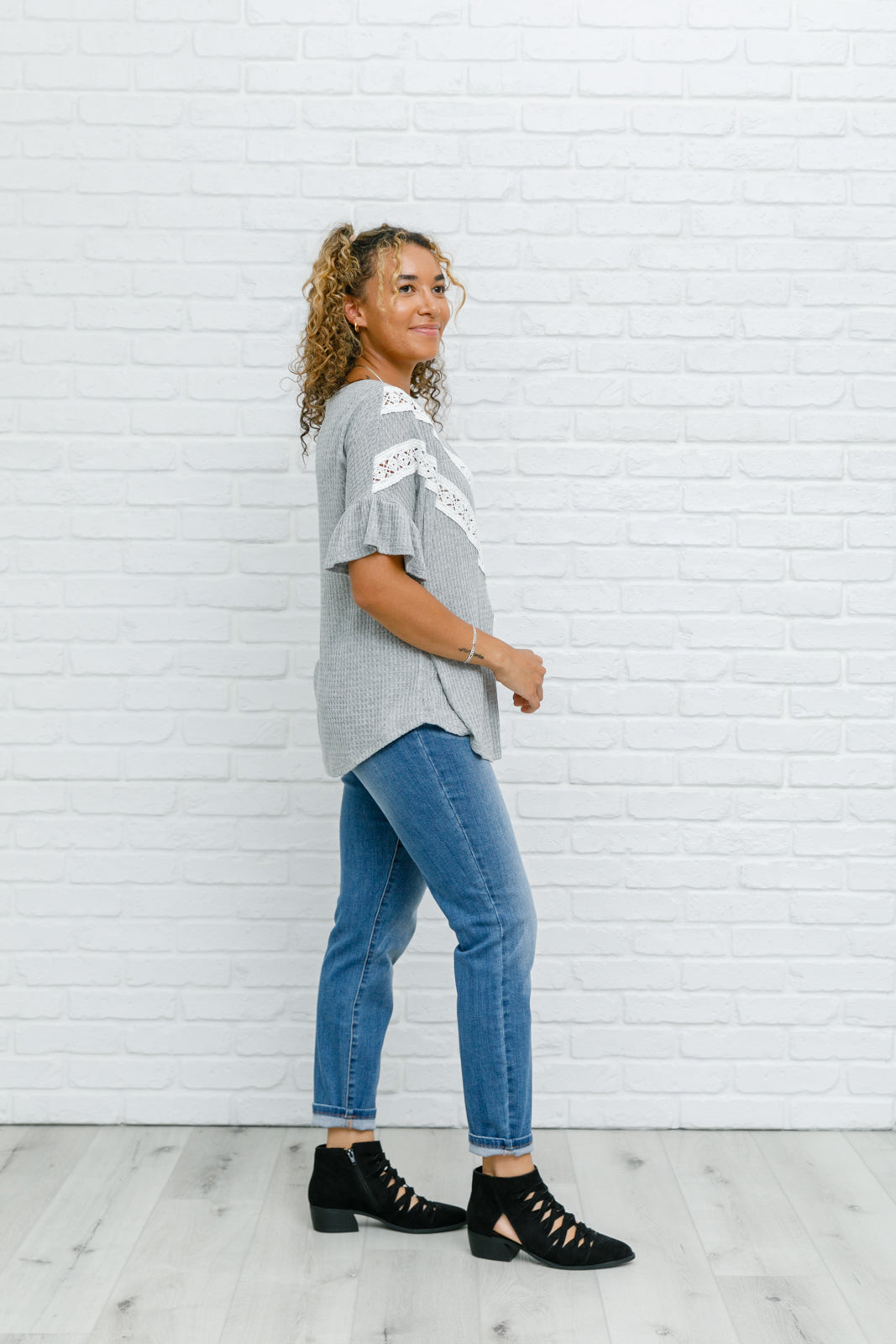 Break Away Top In Gray-Womens-Modish Lily, Tecumseh Michigan