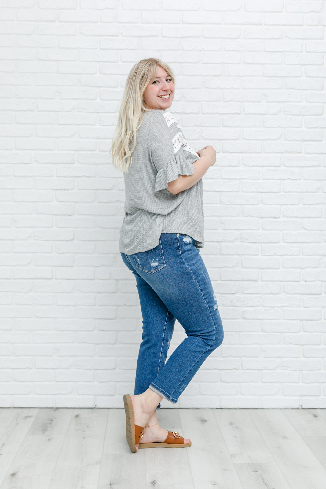 Break Away Top In Gray-Womens-Modish Lily, Tecumseh Michigan