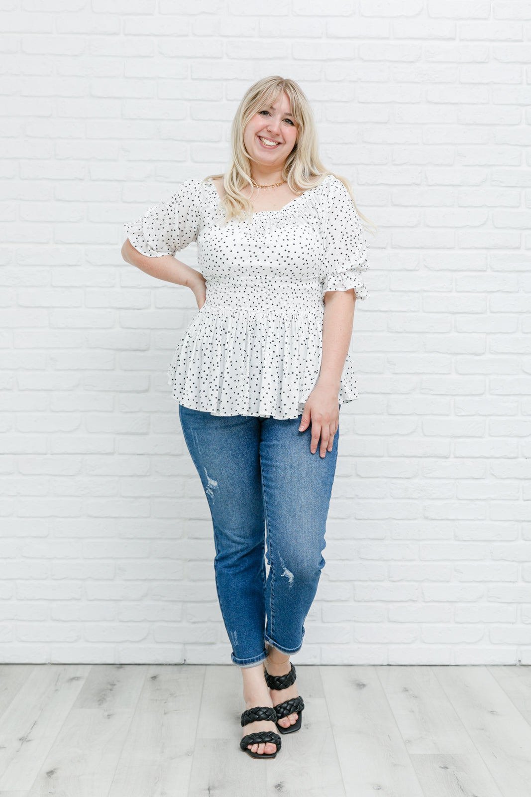 Chose Me Dotted Top-Womens-Modish Lily, Tecumseh Michigan