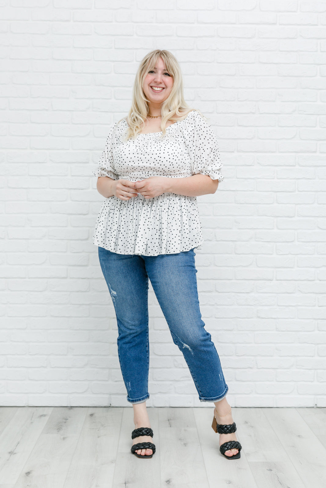 Chose Me Dotted Top-Womens-Modish Lily, Tecumseh Michigan