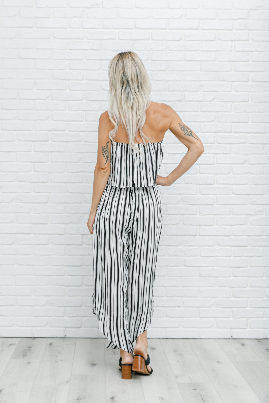 Modern Stripes Sleeveless Jumpsuit-Womens-Modish Lily, Tecumseh Michigan