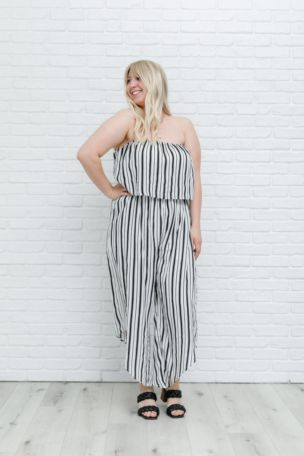 Modern Stripes Sleeveless Jumpsuit-Womens-Modish Lily, Tecumseh Michigan