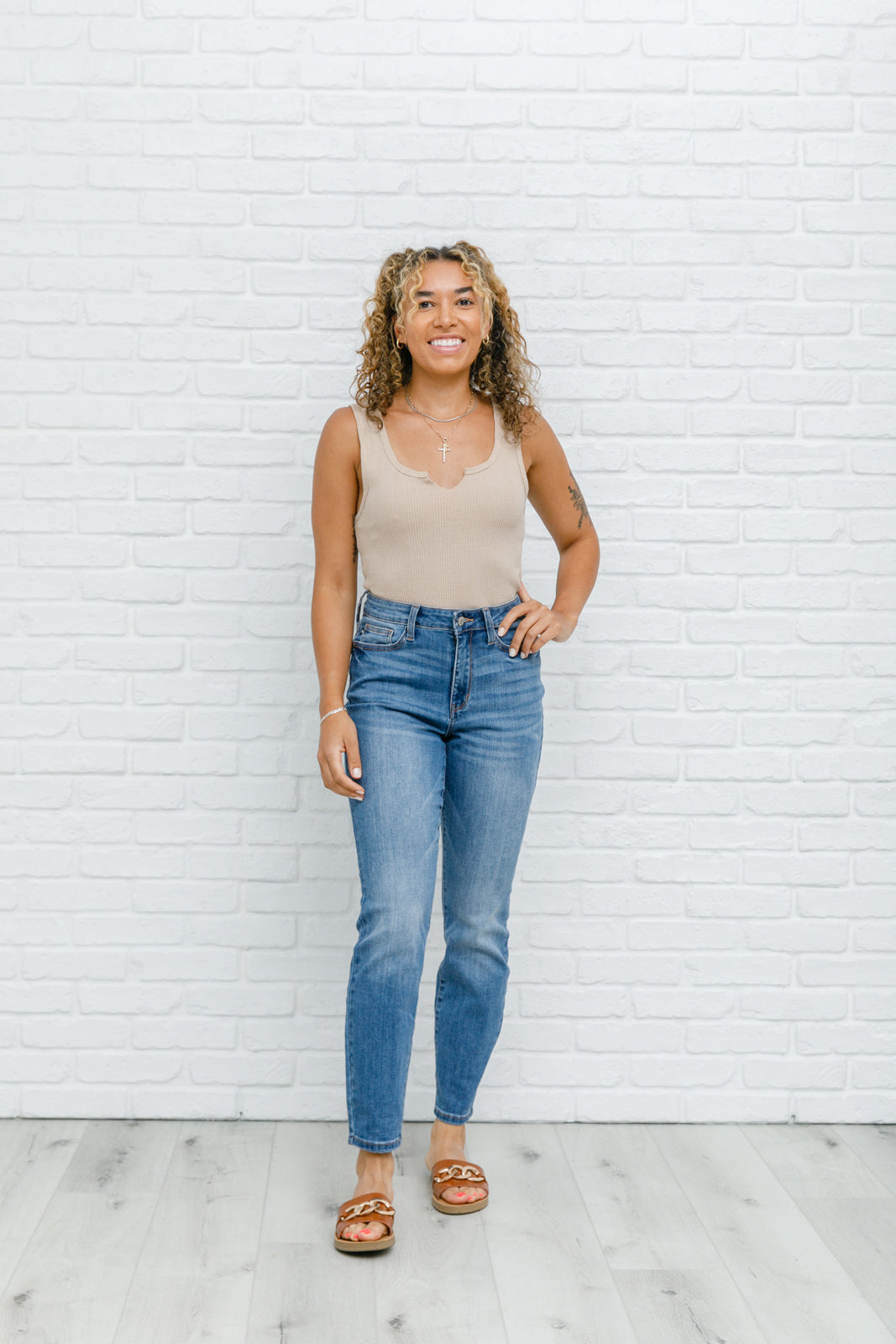 High Waist Slim Fit Jeans-Womens-Modish Lily, Tecumseh Michigan