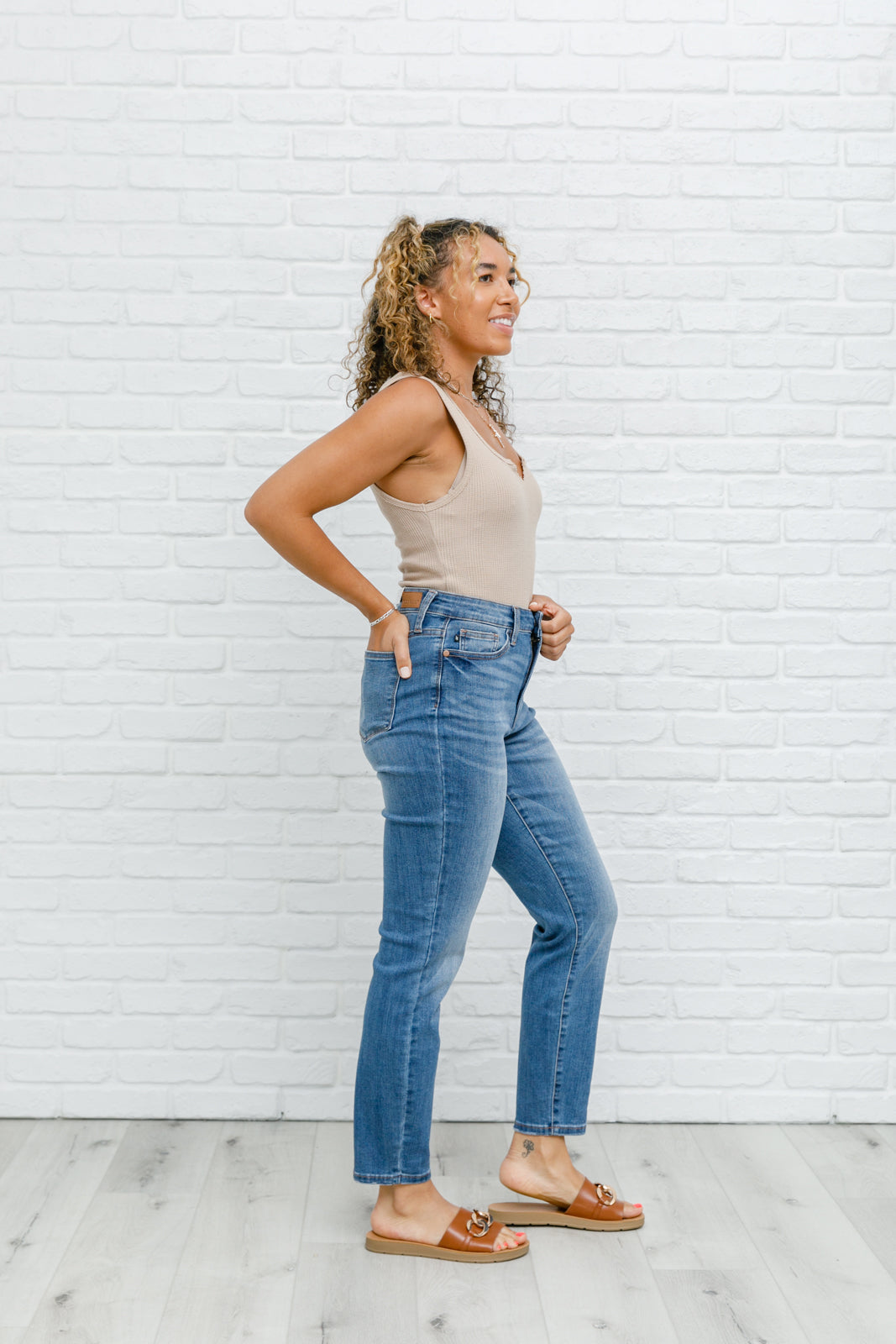 High Waist Slim Fit Jeans-Womens-Modish Lily, Tecumseh Michigan