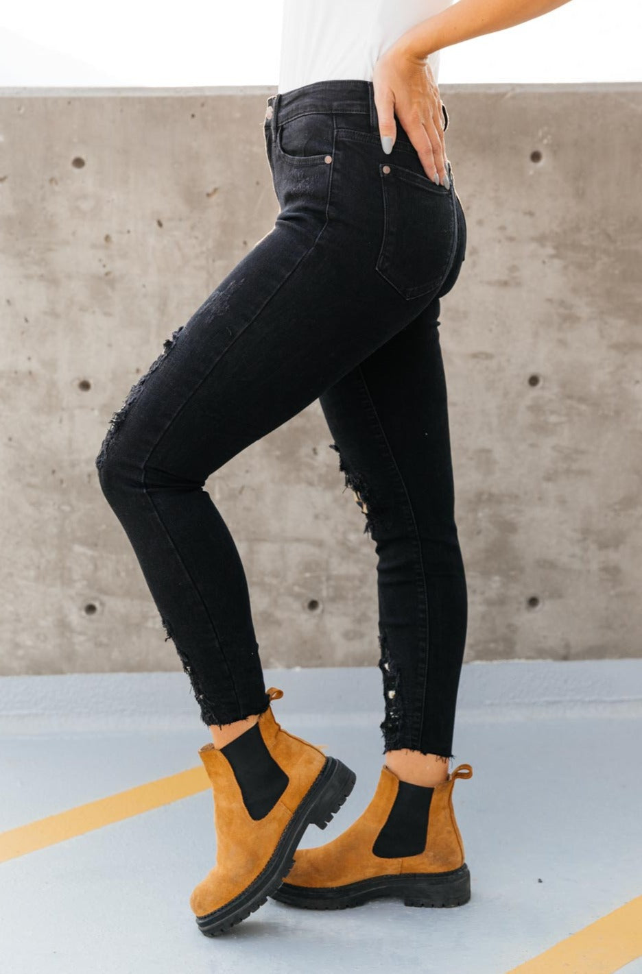 Into The Wild Distressed Skinny Jeans-Womens-Modish Lily, Tecumseh Michigan