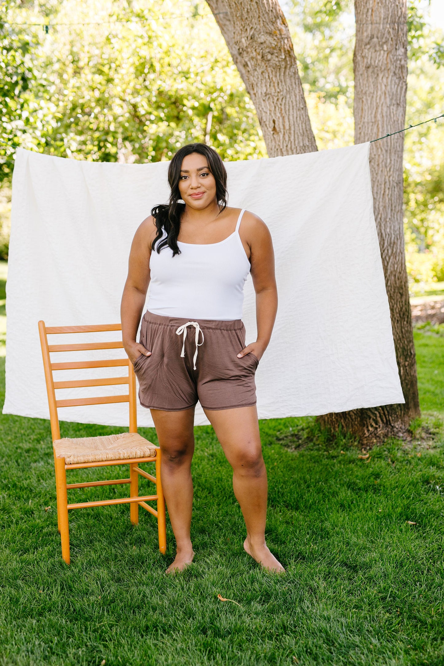 24/7 Shorts In Mocha-Womens-Modish Lily, Tecumseh Michigan