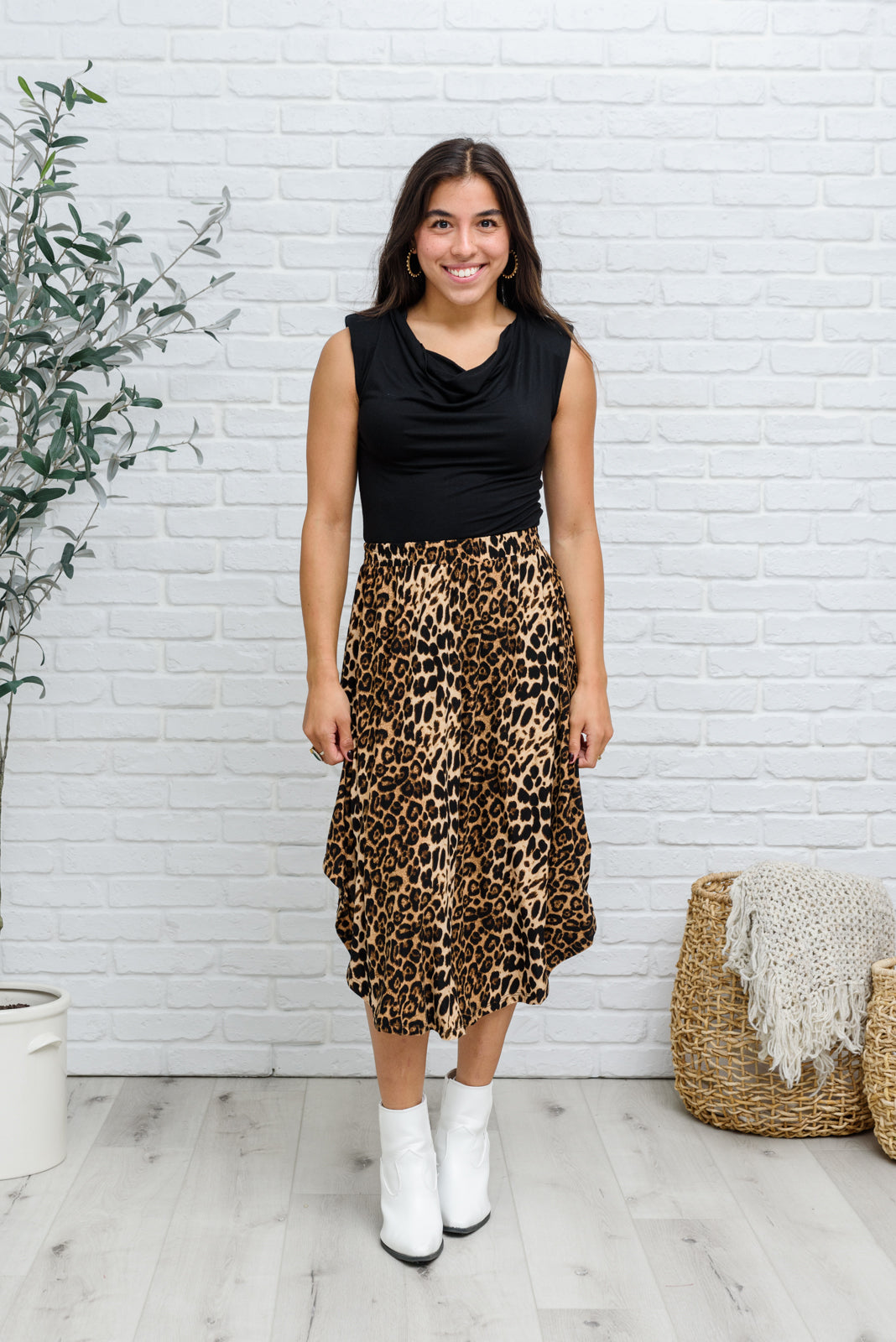Carefree Animal Print Skirt-Womens-Modish Lily, Tecumseh Michigan
