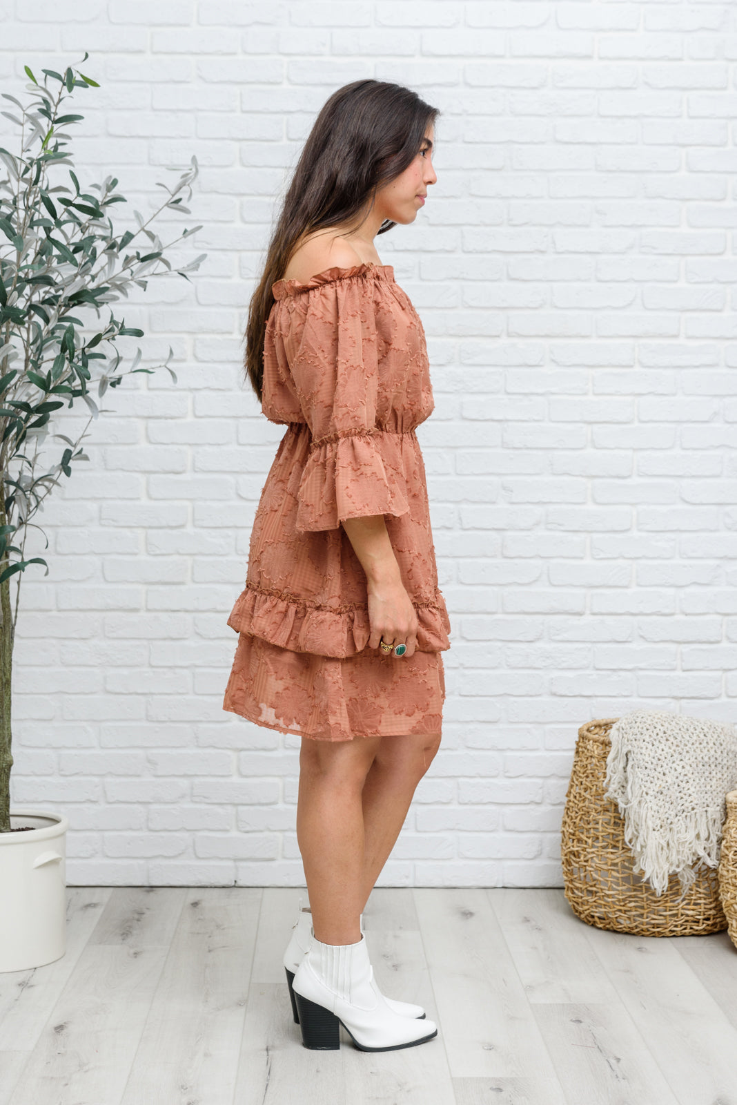 Hello, Goodbye Ruffle Dress-Womens-Modish Lily, Tecumseh Michigan