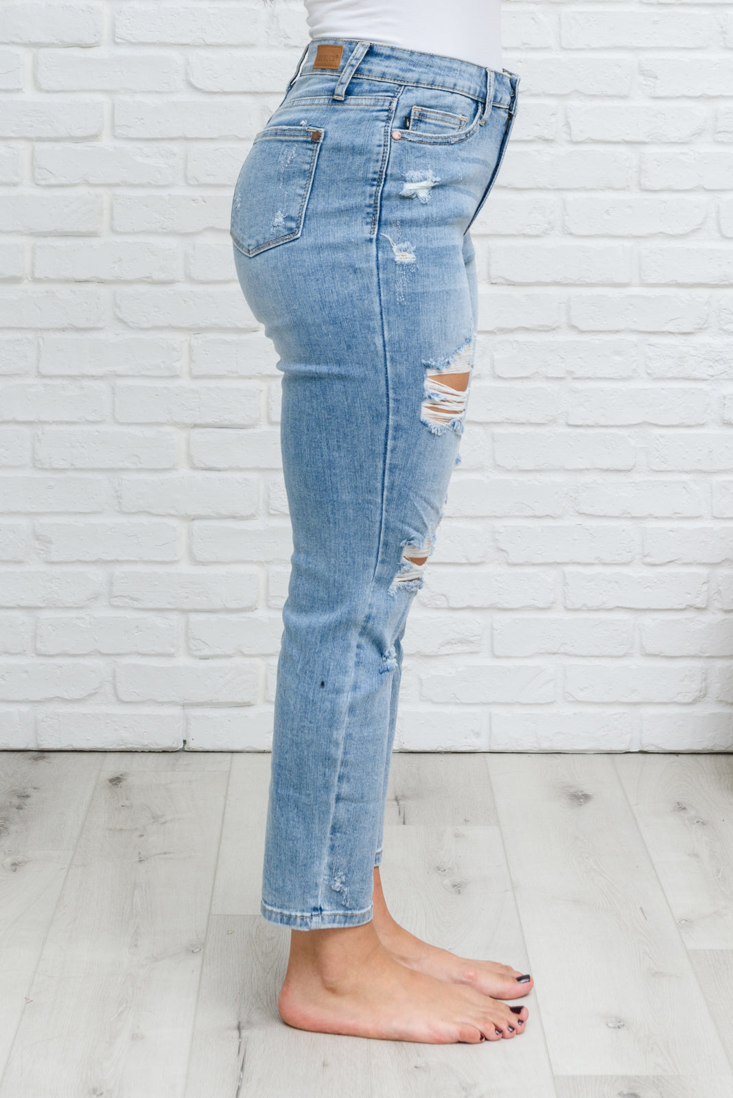 Florence High Waist Destroyed Boyfriend Jeans-Womens-Modish Lily, Tecumseh Michigan