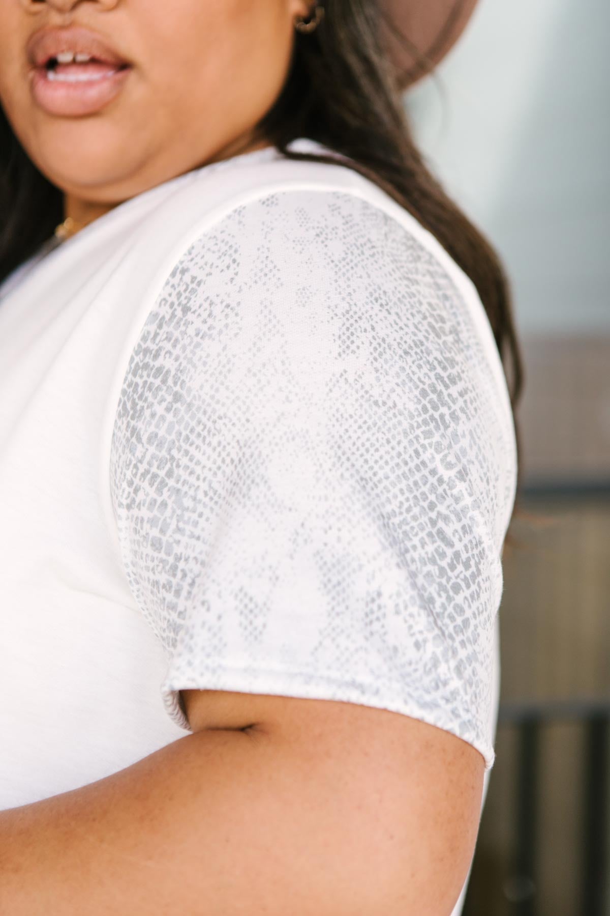 A Touch Of Snakeskin Top-Womens-Modish Lily, Tecumseh Michigan