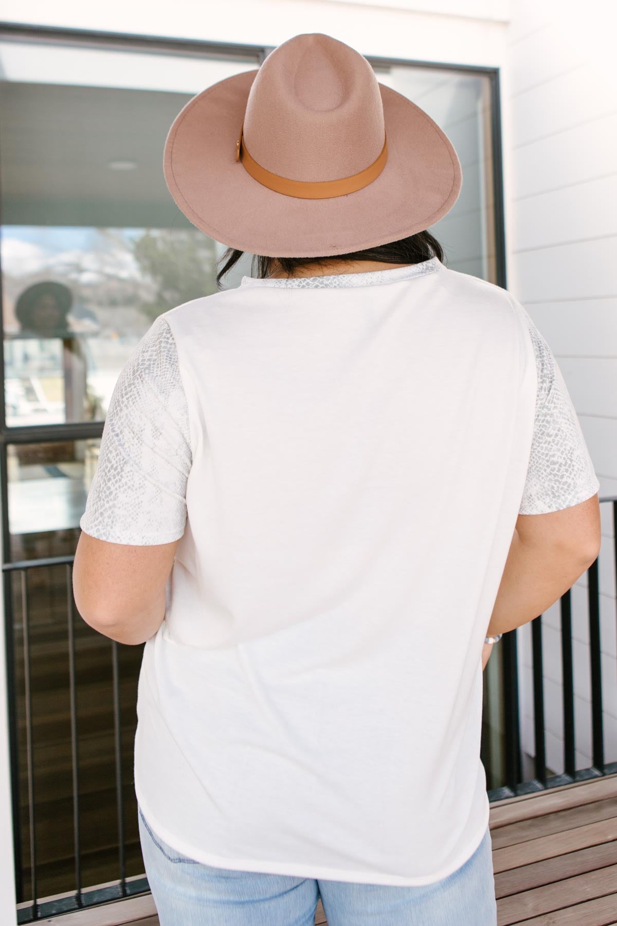 A Touch Of Snakeskin Top-Womens-Modish Lily, Tecumseh Michigan