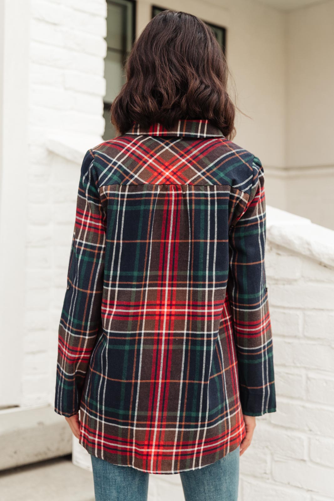 Alana Plaid Button Down Top-Womens-Modish Lily, Tecumseh Michigan