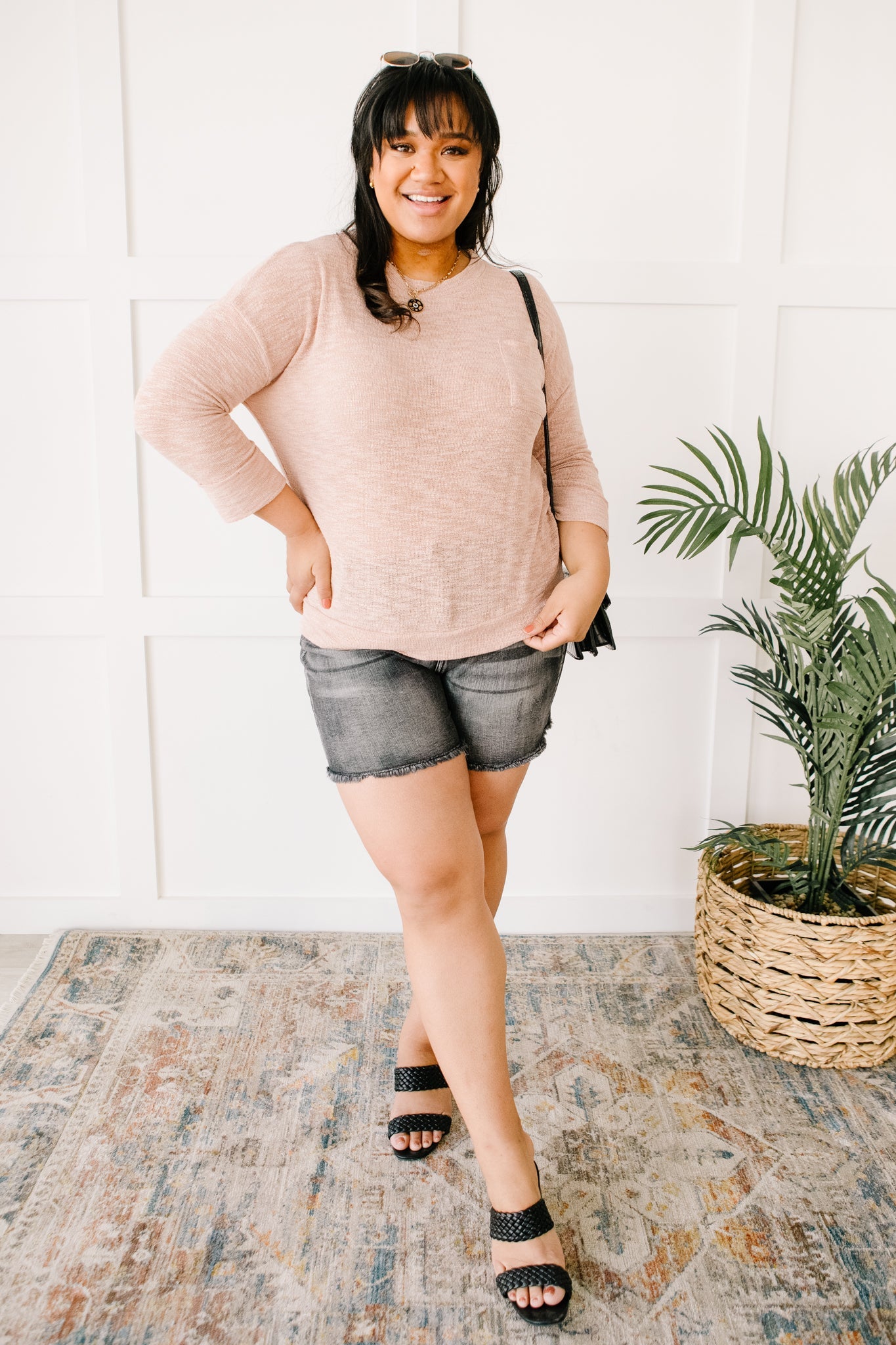 All Over It Top In Dusty Pink-Womens-Modish Lily, Tecumseh Michigan