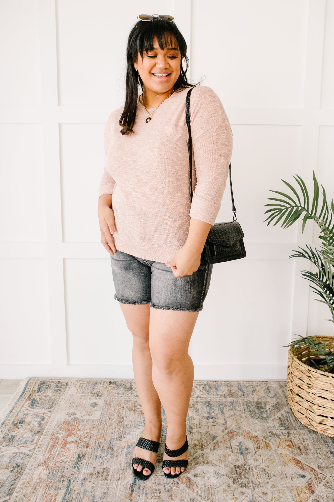 All Over It Top In Dusty Pink-Womens-Modish Lily, Tecumseh Michigan