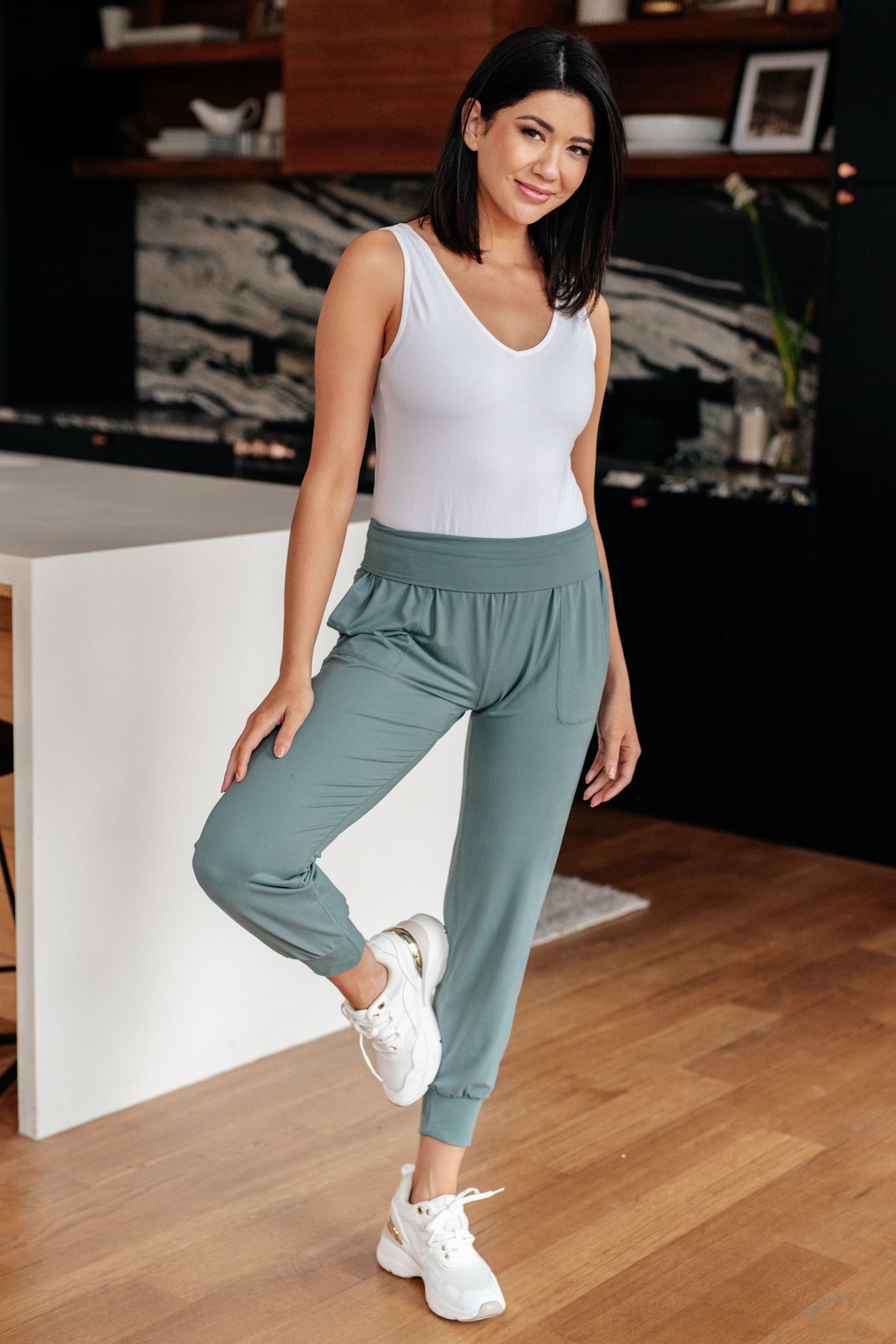 Always Accelerating Joggers in Tidewater Teal-Womens-Modish Lily, Tecumseh Michigan