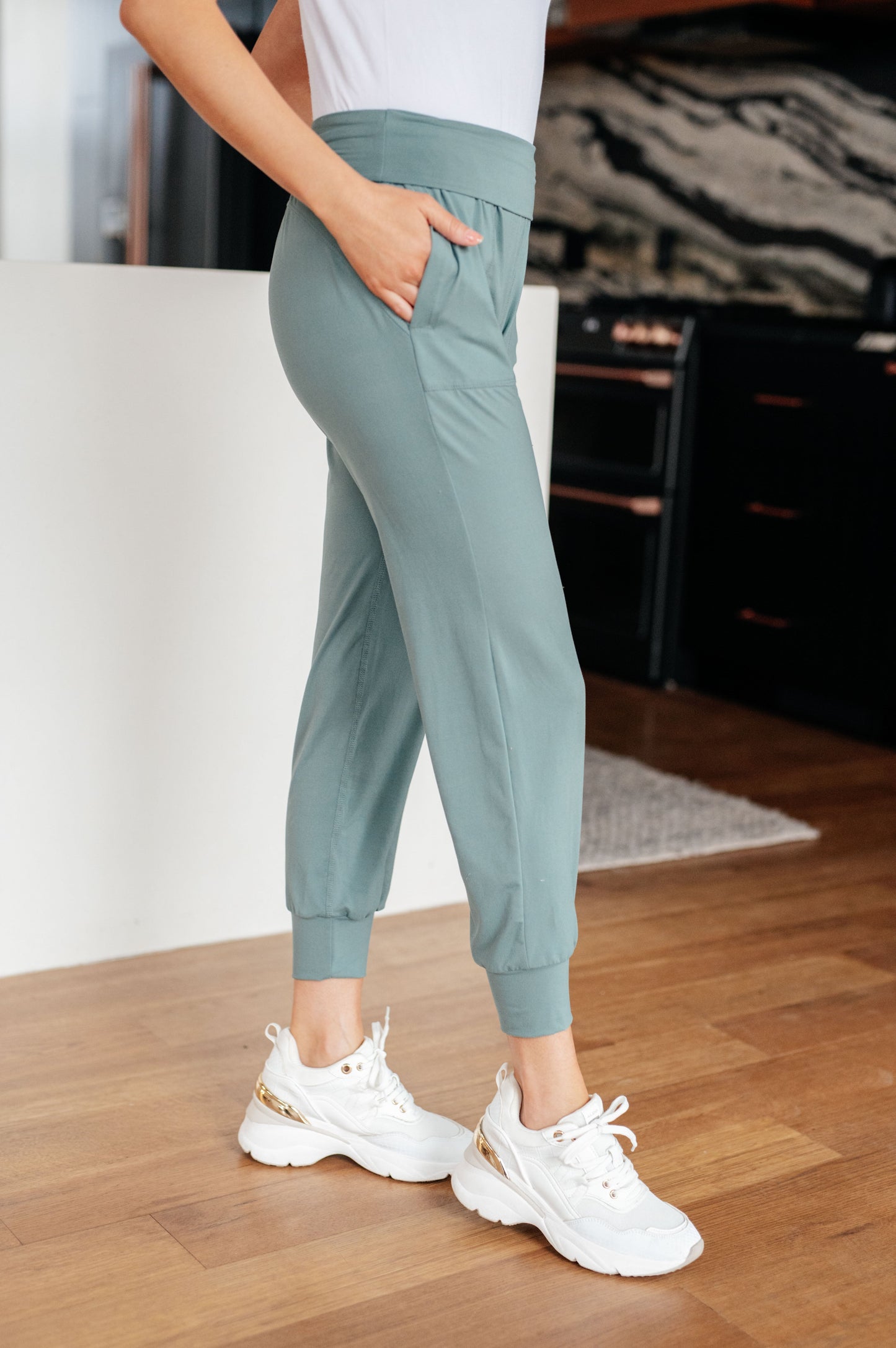 Always Accelerating Joggers in Tidewater Teal-Womens-Modish Lily, Tecumseh Michigan
