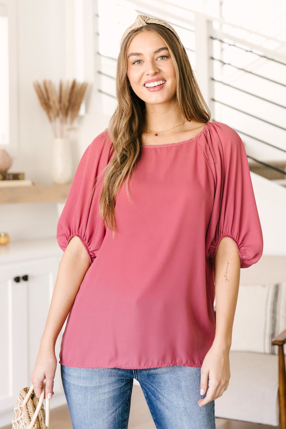 Audrey Top In Dusty Rose-Womens-Modish Lily, Tecumseh Michigan