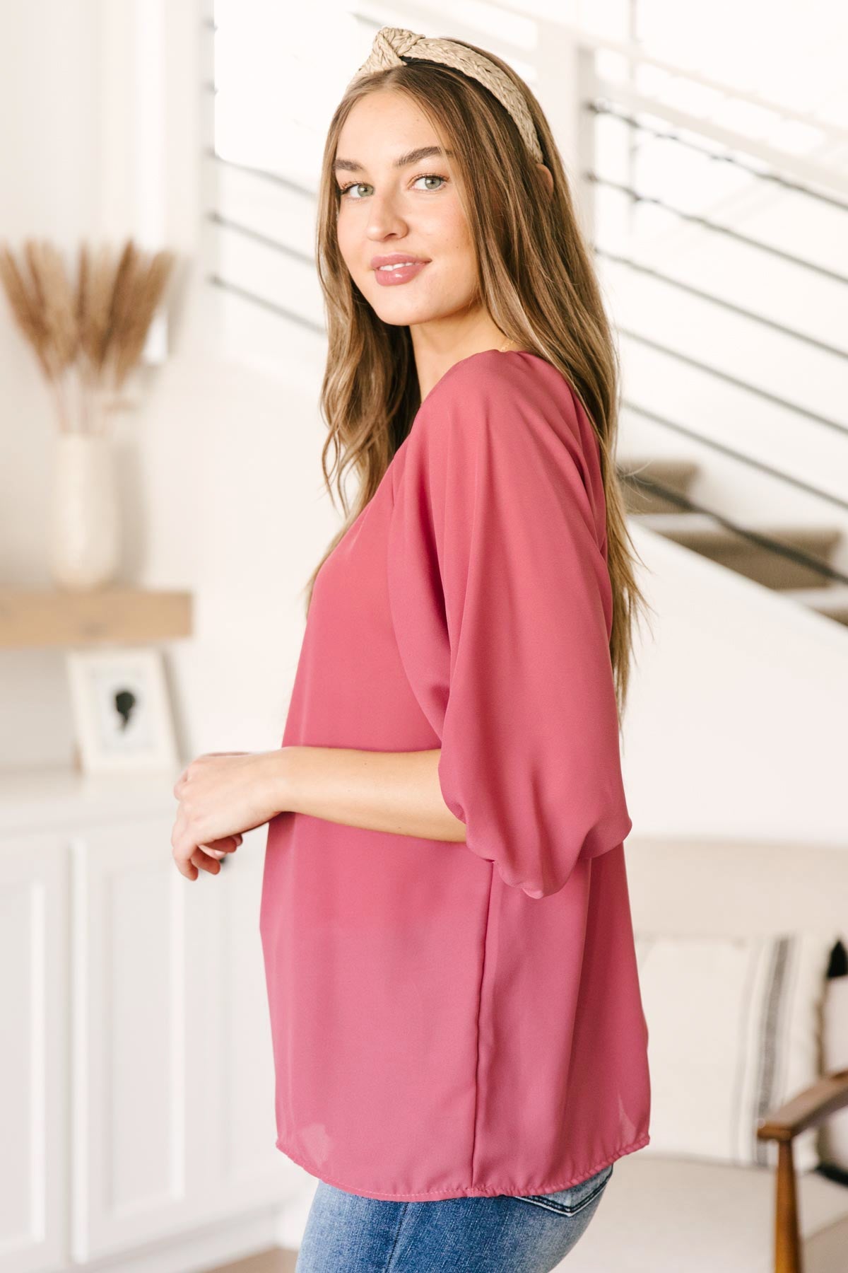 Audrey Top In Dusty Rose-Womens-Modish Lily, Tecumseh Michigan