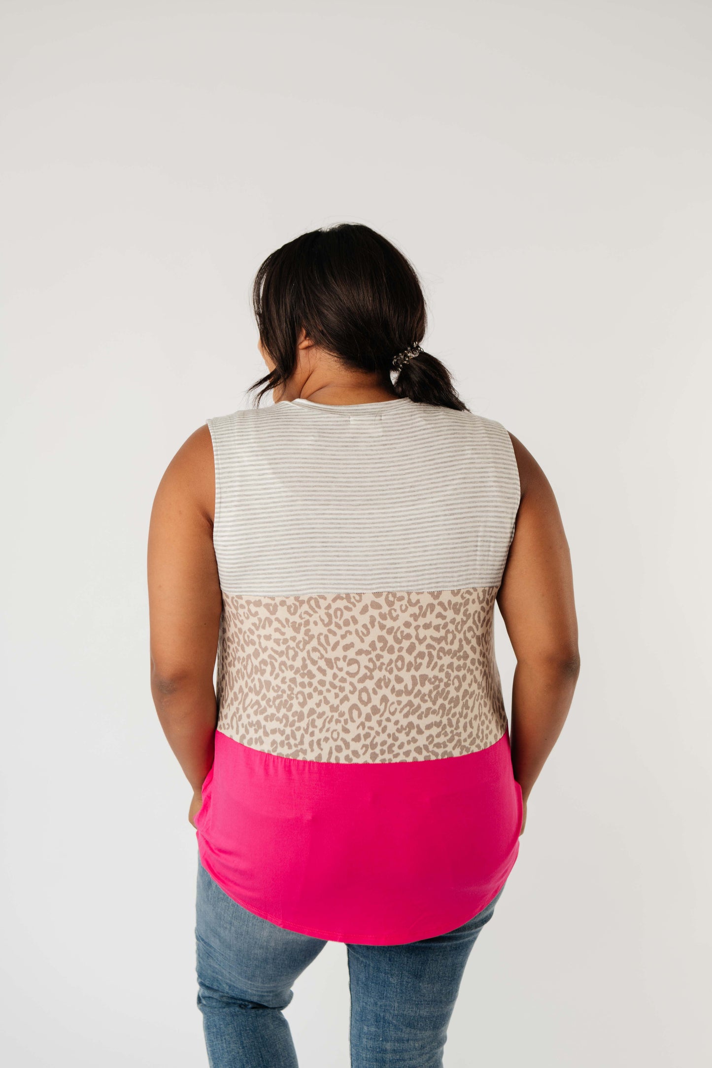 Hot Block Sleeveless Top-Womens-Modish Lily, Tecumseh Michigan