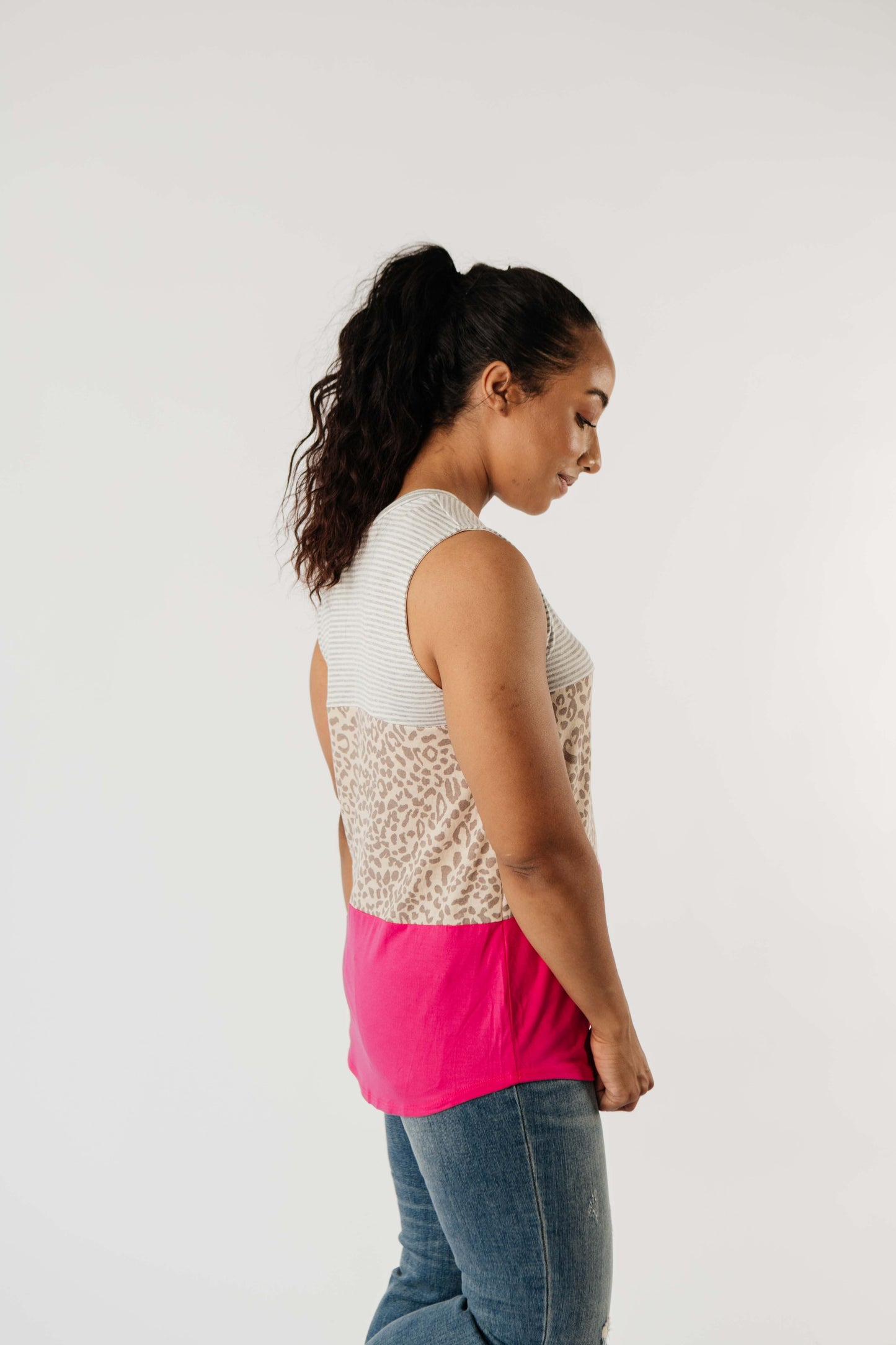 Hot Block Sleeveless Top-Womens-Modish Lily, Tecumseh Michigan